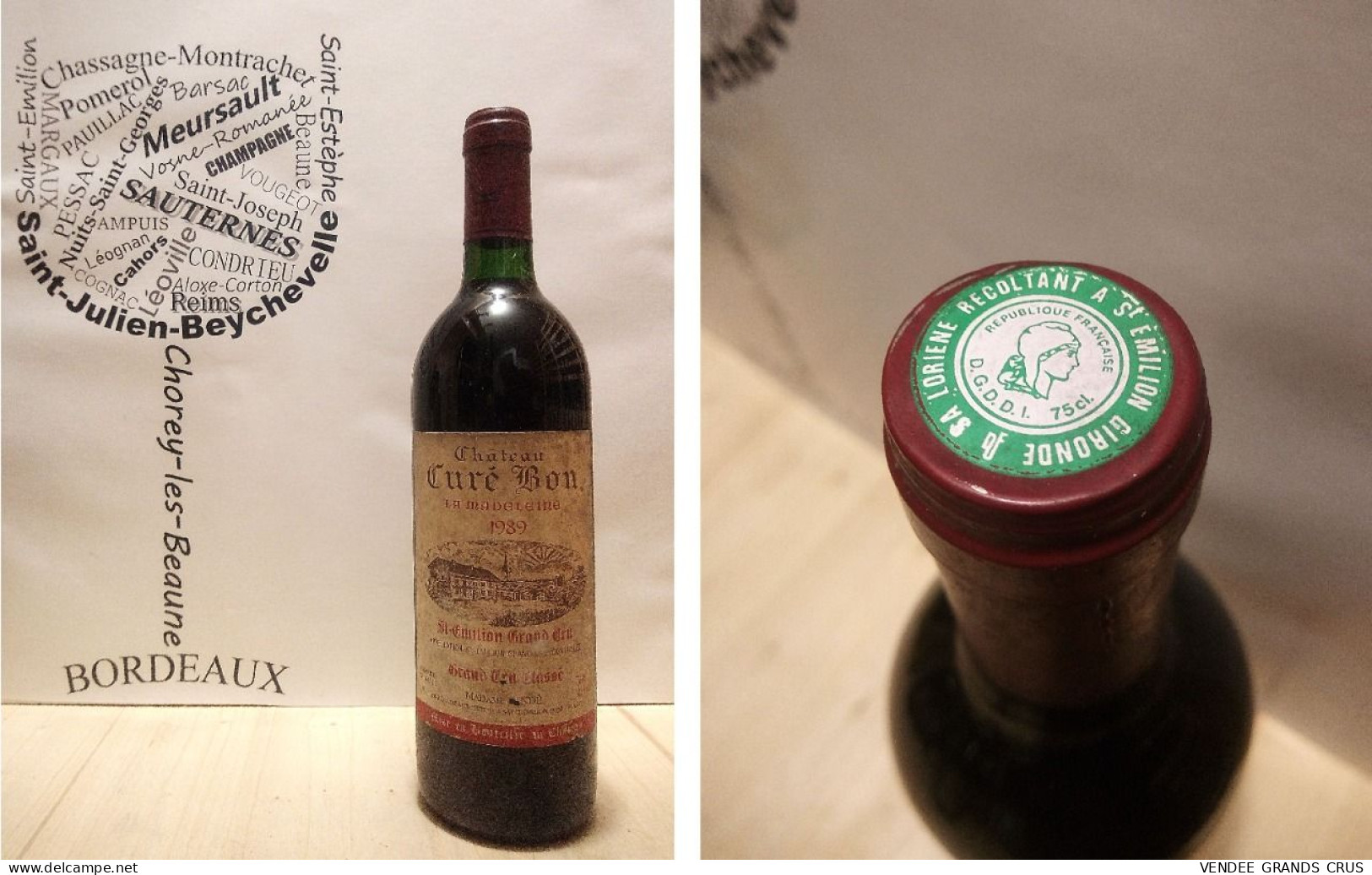 Château Curé Bon 1989 - Saint-Emilion Grand Cru - Grand Cru - 1 X 75 Cl - Rouge - Wein