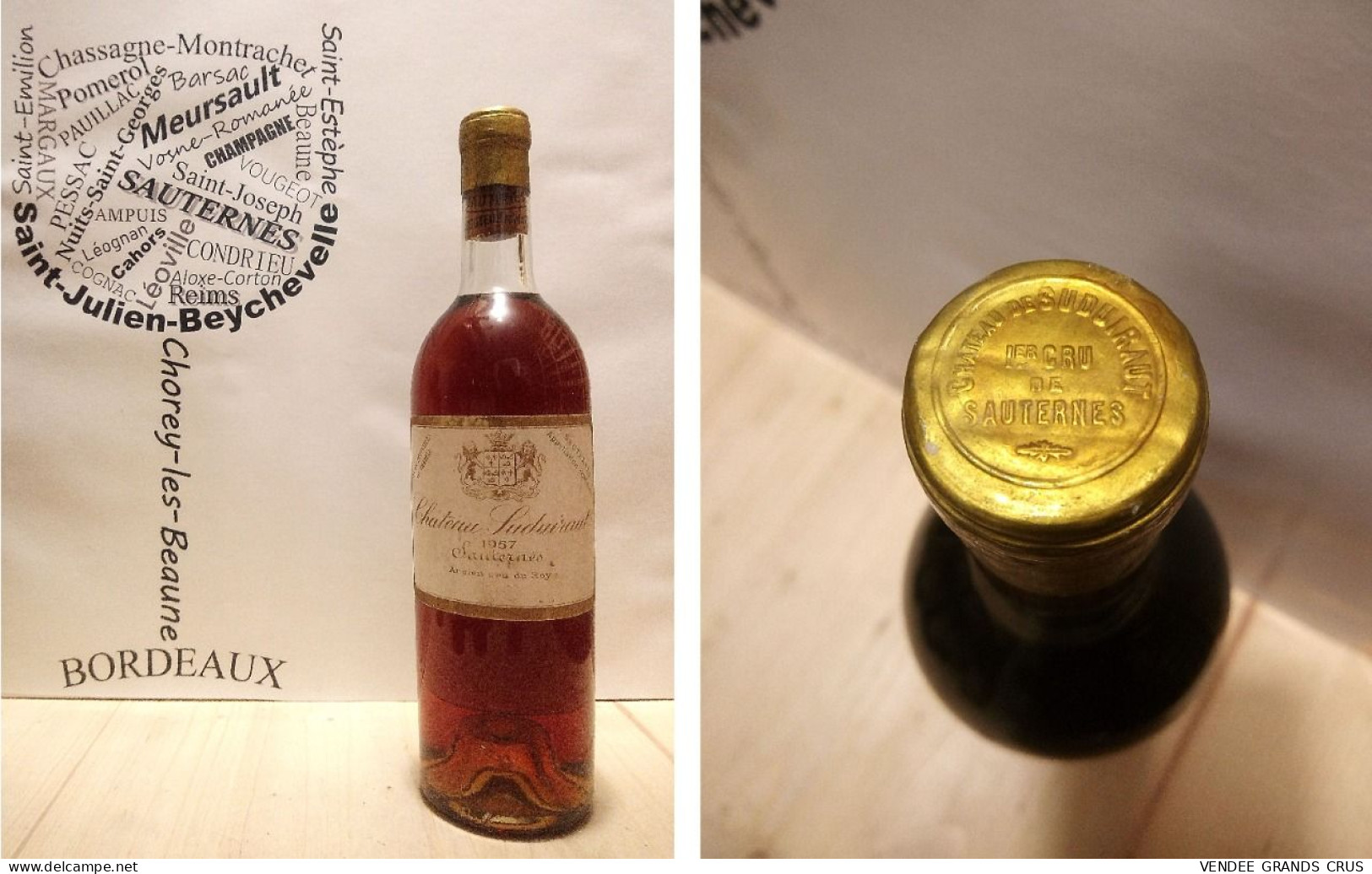 Château Suduiraut 1957 - Sauternes - 1er Grand Cru Classé - 75 Cl - Liquoreux - Wijn