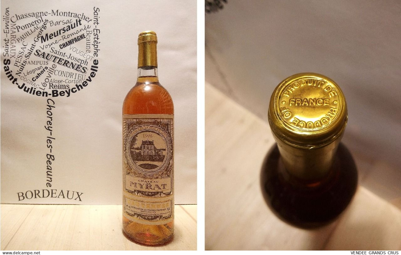 Château De Myrat 1996 - Barsac - 2ème Grand Cru Classé  - 1 X 75 Cl - Liquoreux - Vino