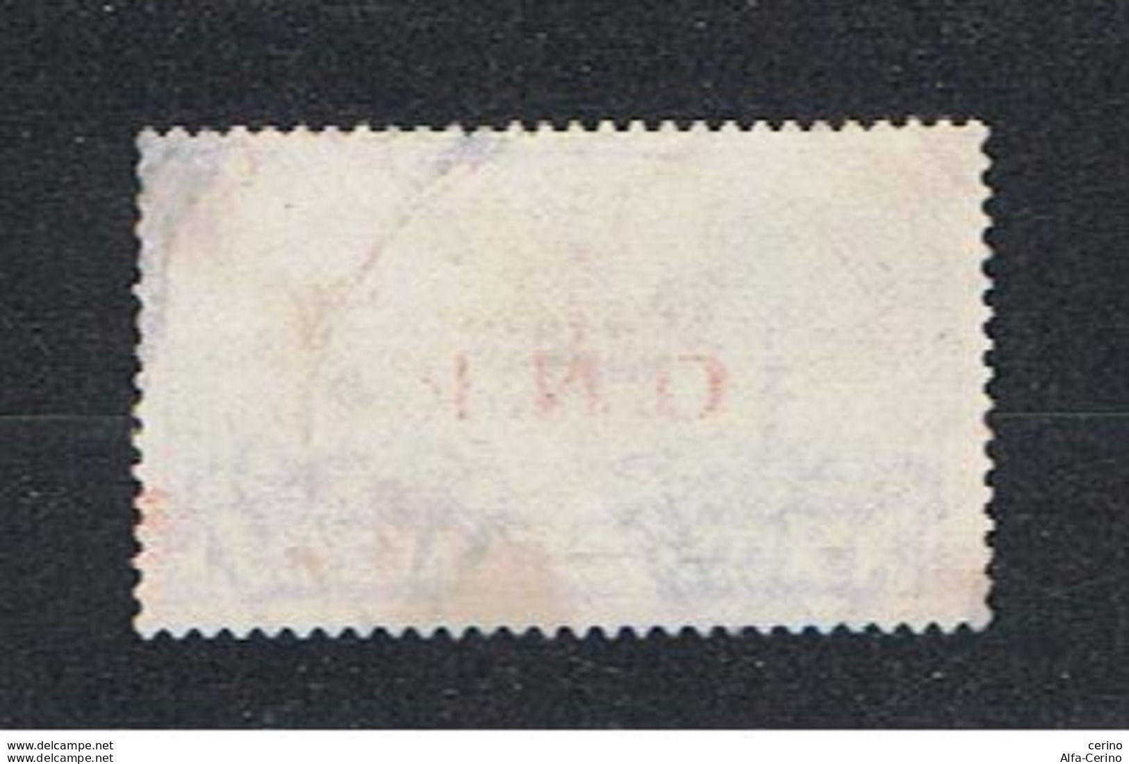 R.S.I  VARIETA': 1944  P.A. ESPRESSO - £. 2 ARDESIA  US. -  ANGOLO  DX  ASSOTIGLIATO - SBAVATURA  ROSSO - SASS. 125 - RR - Luchtpost