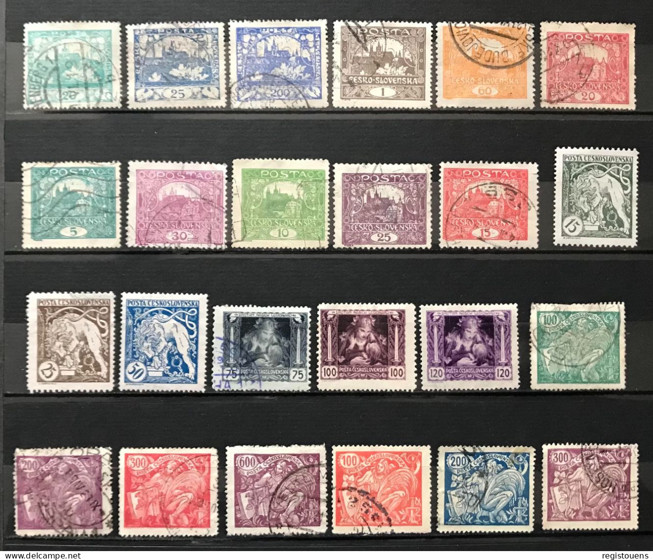 Lot De 24 Timbres Tchécoslovaquie 1918 / 1920 - Collections, Lots & Séries