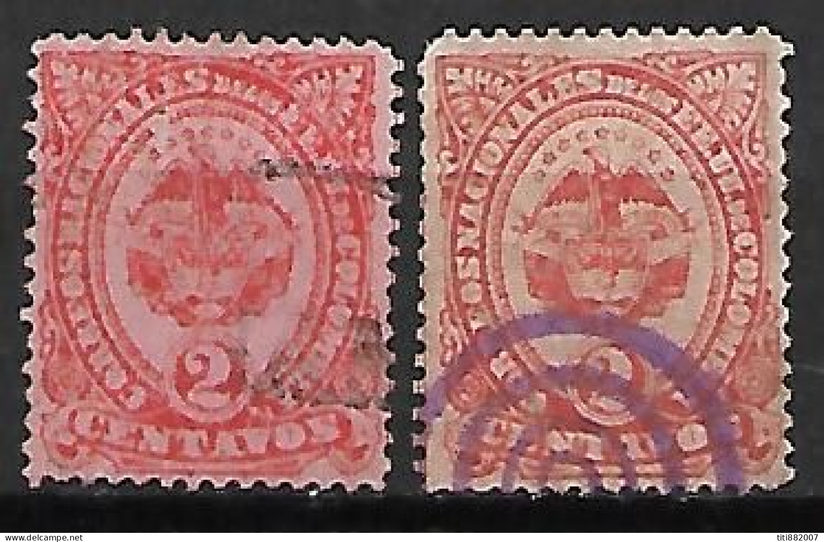 COLOMBIE   -   1881 .  Y&T N° 74 / 74a Oblitérés. - Colombia