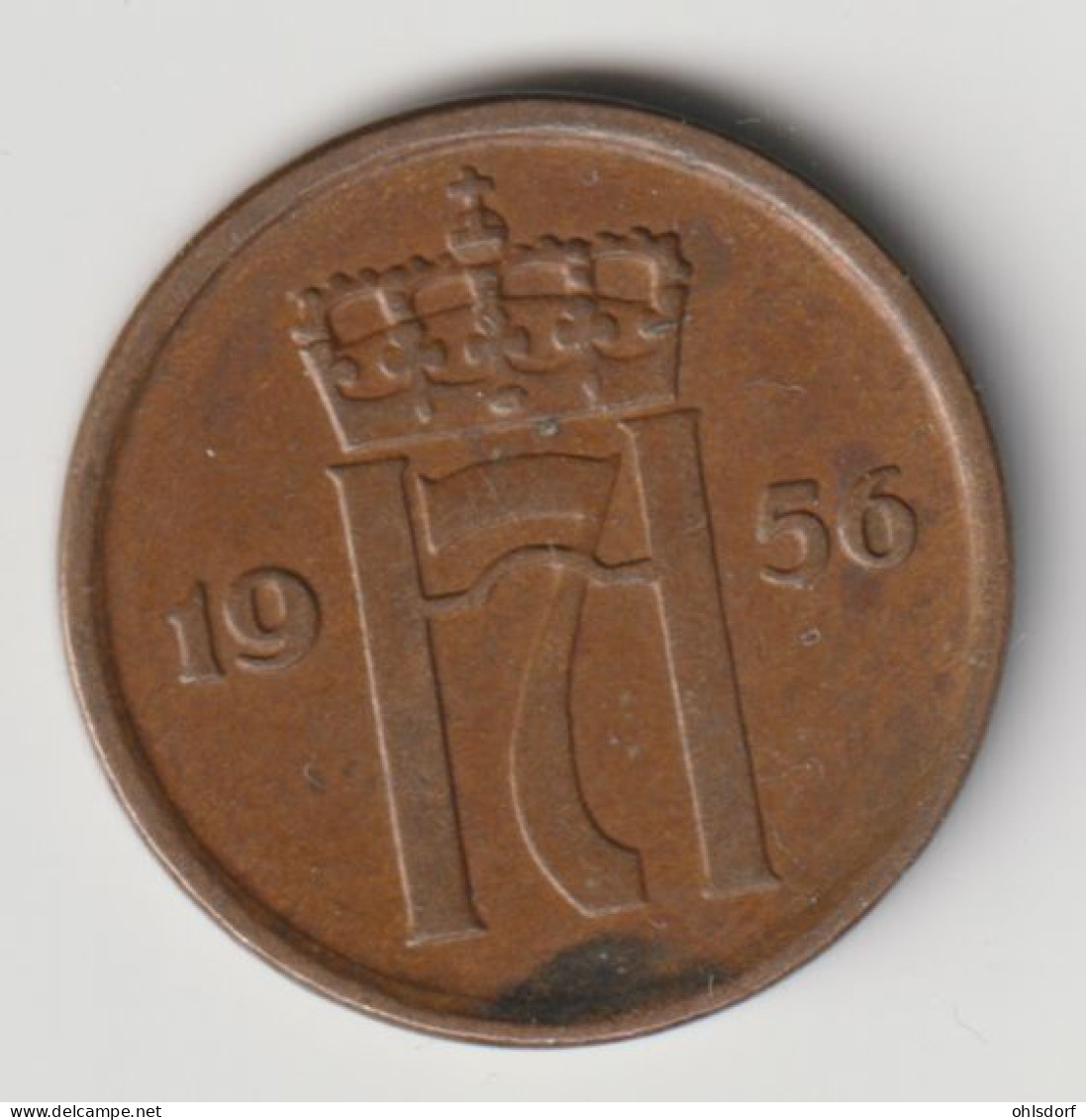 NORGE 1956: 2 Öre, KM 399 - Norway