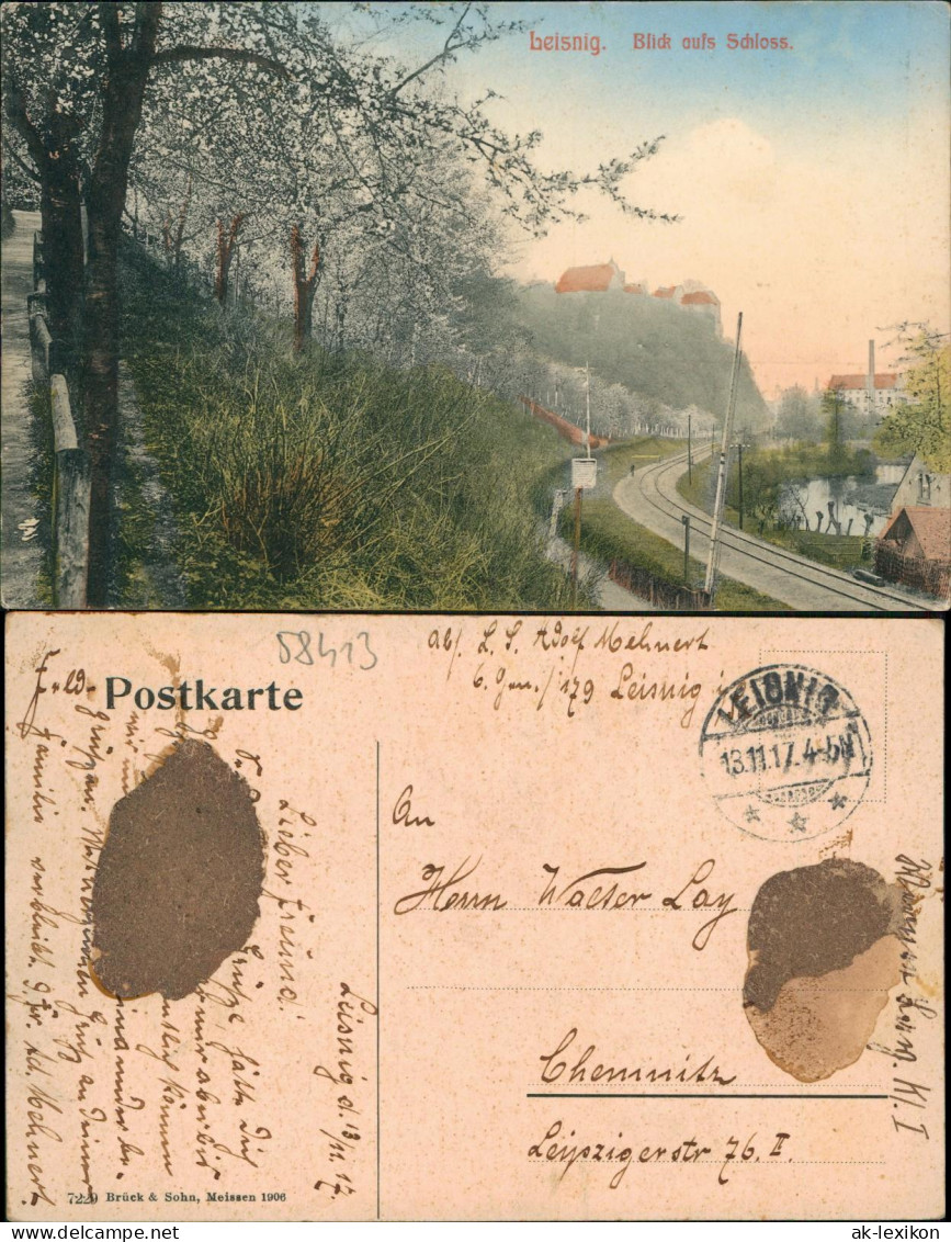 Leisnig Blick Aufs Schloß - Bahnstrecke 1917 - Leisnig