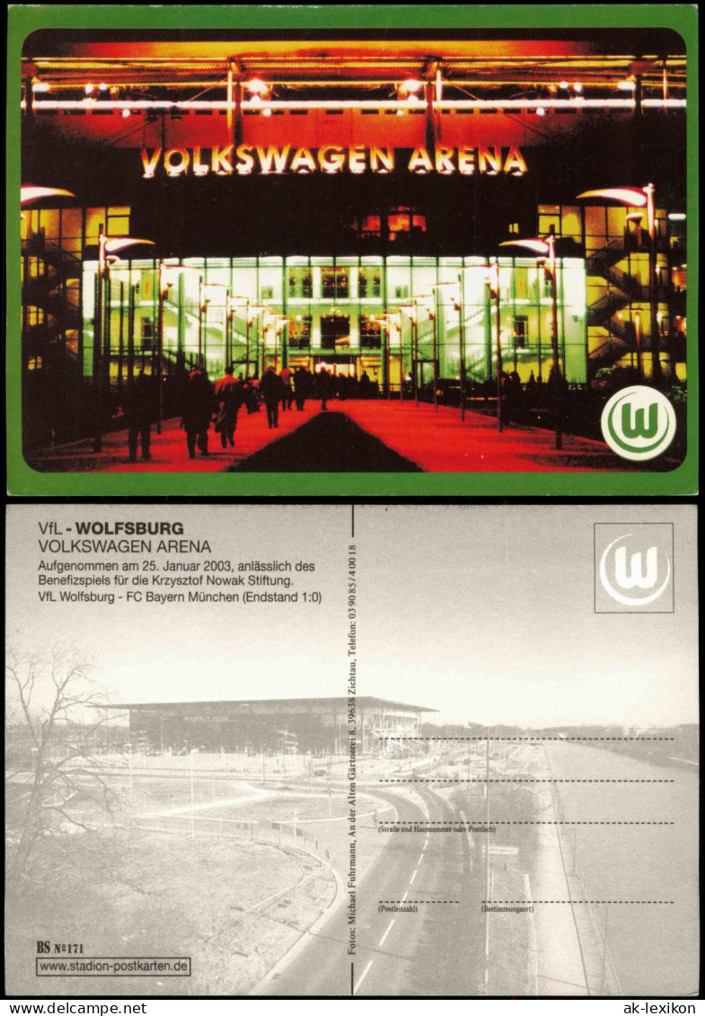 Ansichtskarte Wolfsburg VOLKSWAGEN ARENA Fussball Stadion 2003 - Wolfsburg