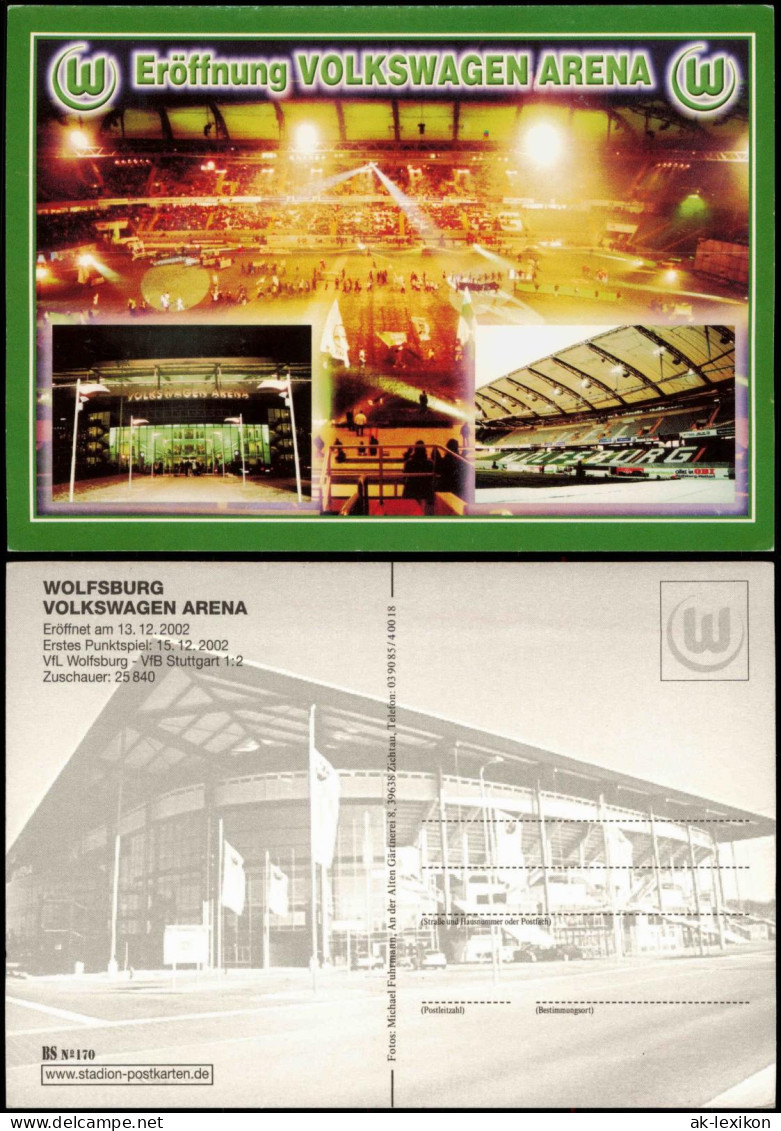 Ansichtskarte Wolfsburg Eröffnung VOLKSWAGEN ARENA Fussball Stadion 2002 - Wolfsburg