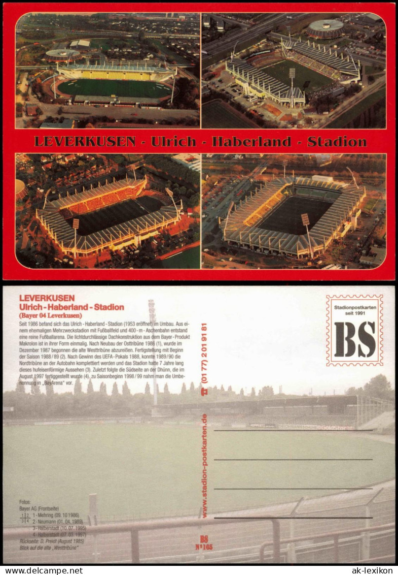 Leverkusen Mehrbild-AK Fussball Stadion Ulrich Haberland Stadion 1997 - Leverkusen