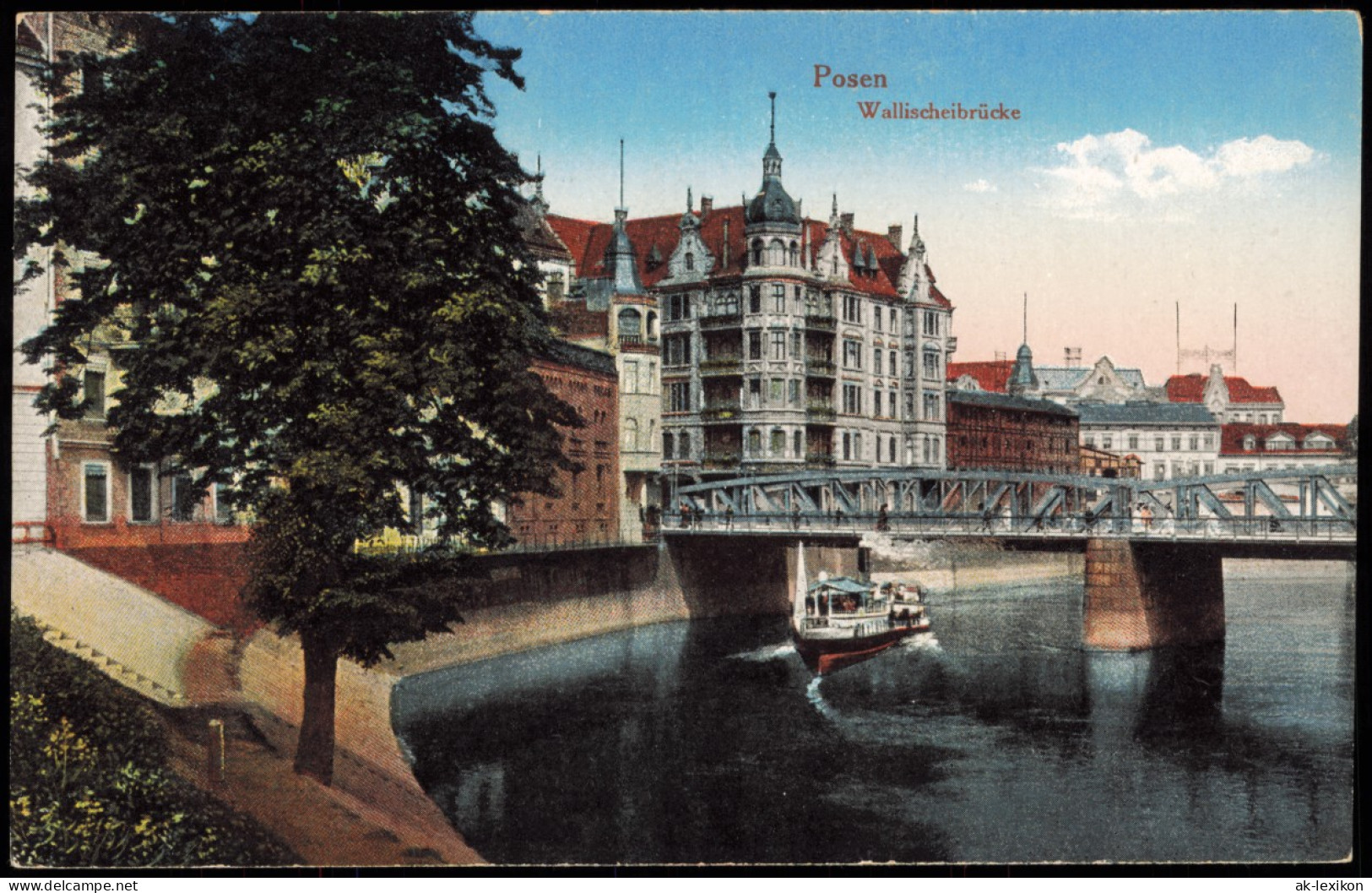 Postcard Posen Poznań Wallischeibrücke 1916 - Polonia
