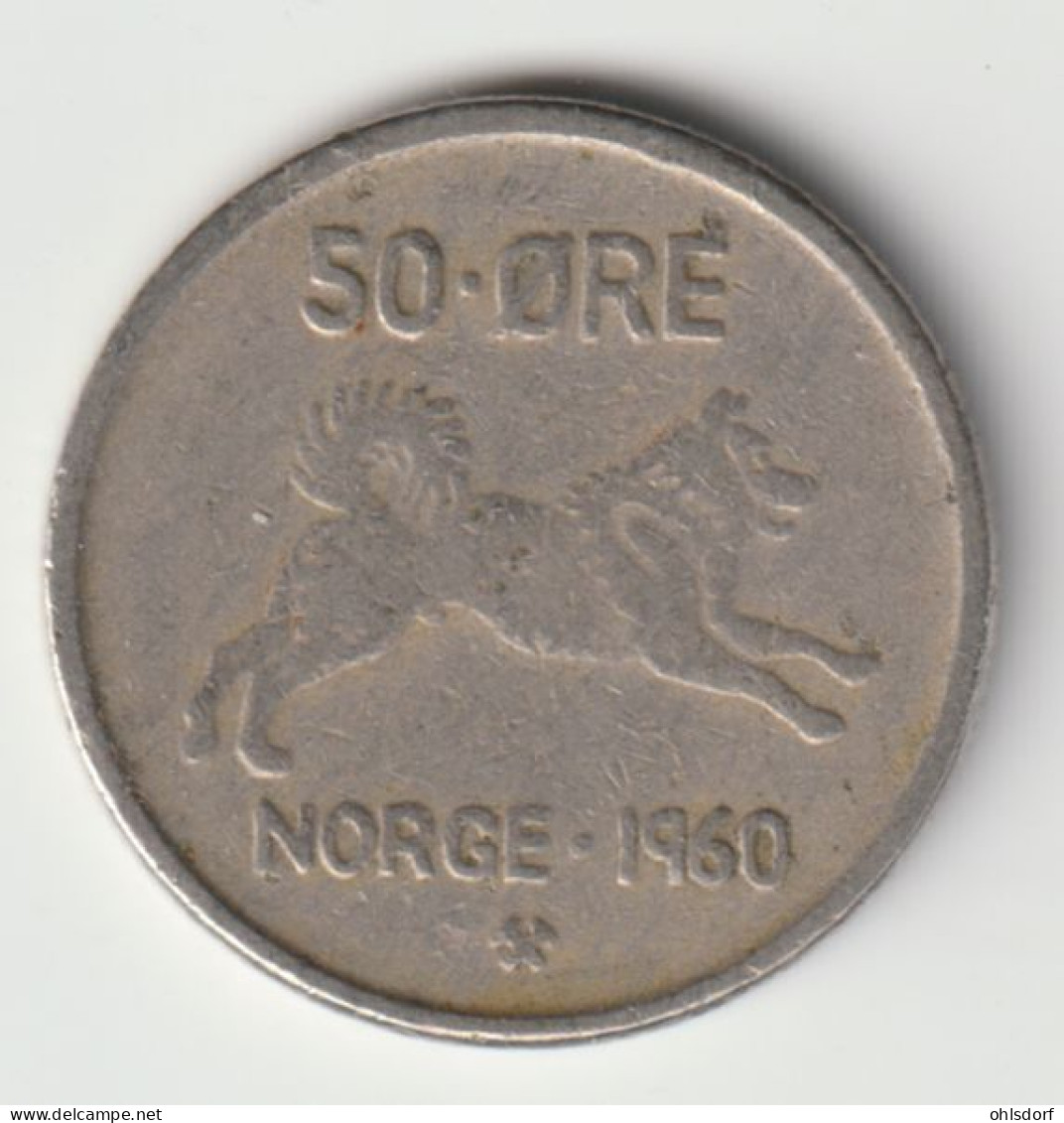 NORGE 1960: 50 Öre, KM 408 - Norwegen