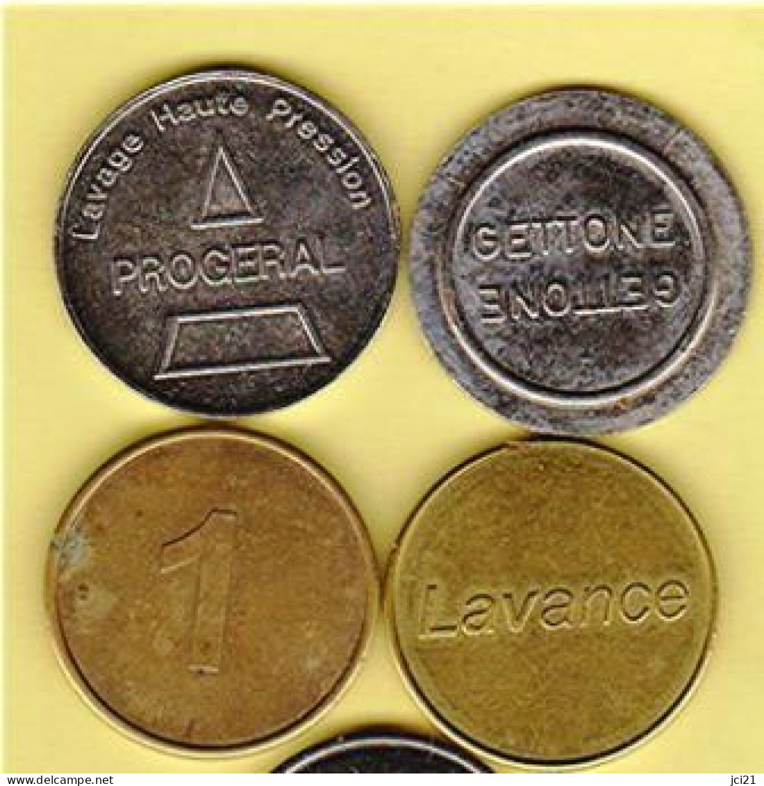 Lot De 4 Jetons De Lavage _j586 - Moneda Carro
