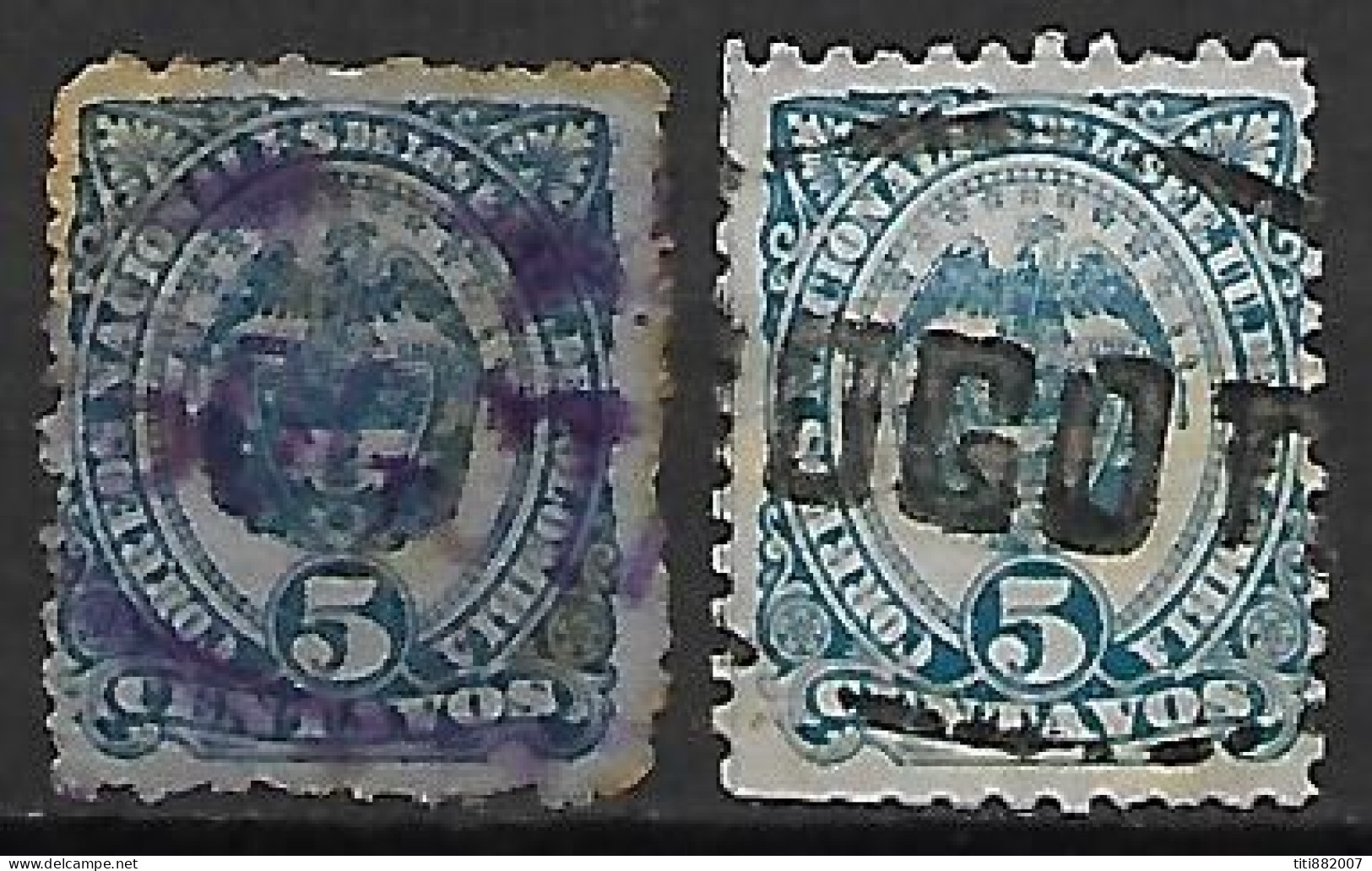 COLOMBIE   -   1883 .  Y&T N° 75 / 75a Oblitérés. - Colombia