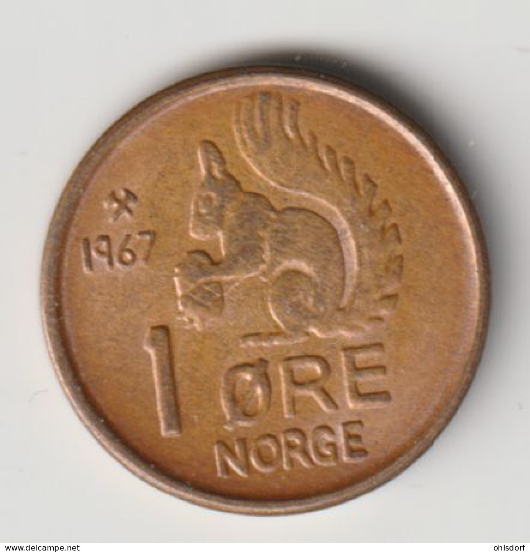 NORGE 1967: 1 Öre, KM 403 - Noruega