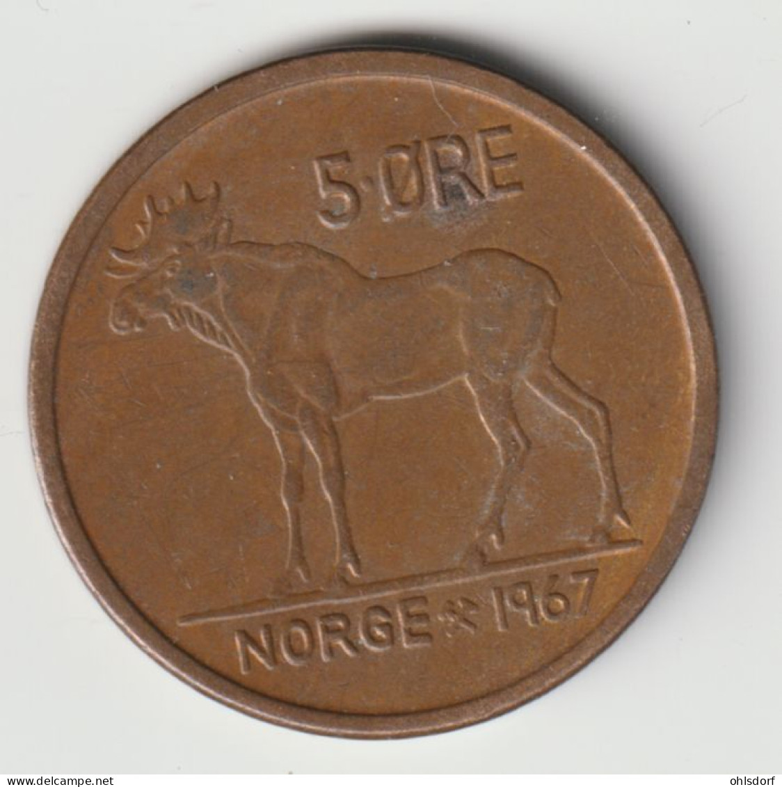 NORGE 1967: 5 Öre, KM 405 - Norway