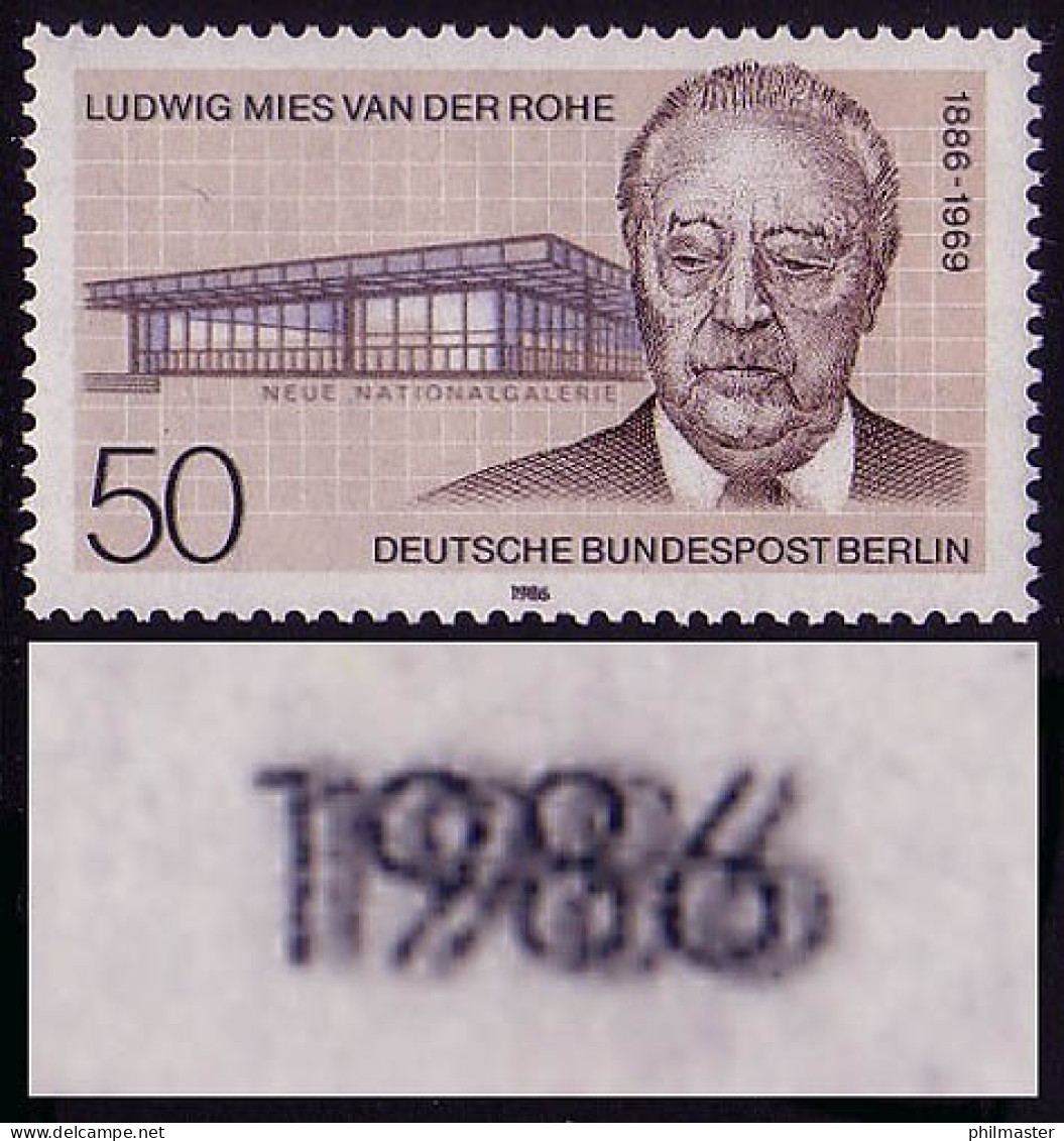 753DD Mies Van Der Rohe - Doppeldruck Schwarz ** - Abarten Und Kuriositäten