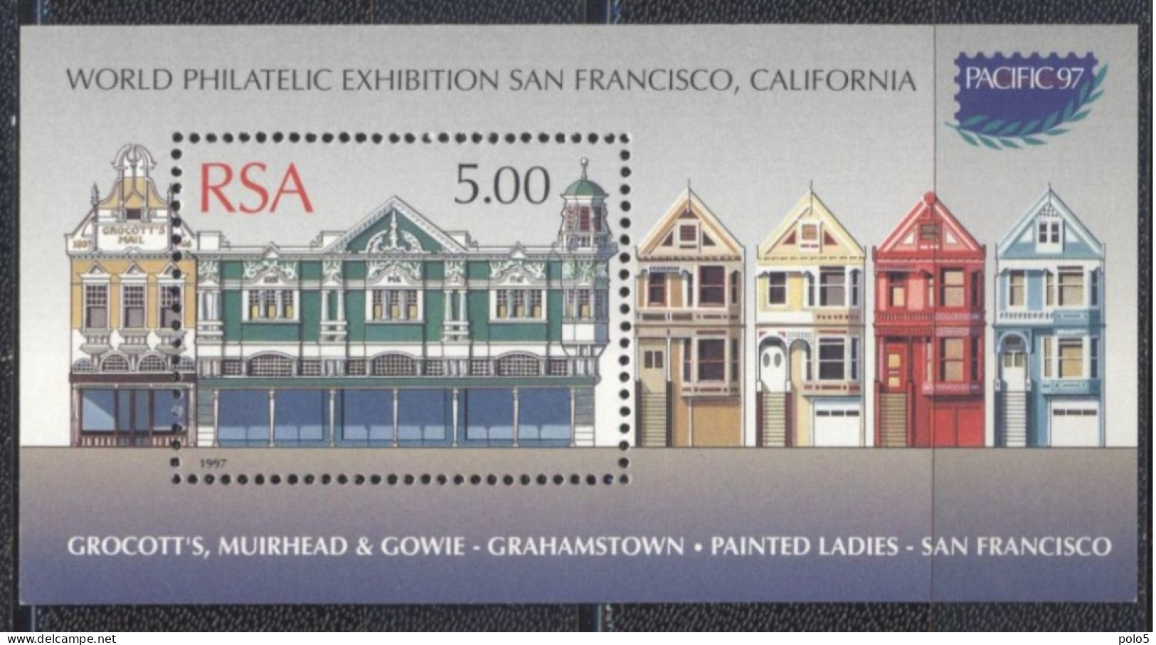 RSA 1997- International Stamp Exhibition "PACIFIC '97"- San Francisco , USA  S/S - Ungebraucht