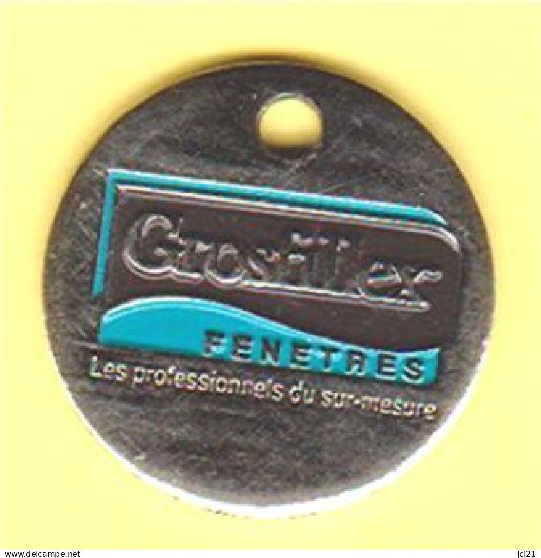 Jeton De Caddie " GROFILLEX " Fenêtres Sur Mesures [D]_j534 - Trolley Token/Shopping Trolley Chip