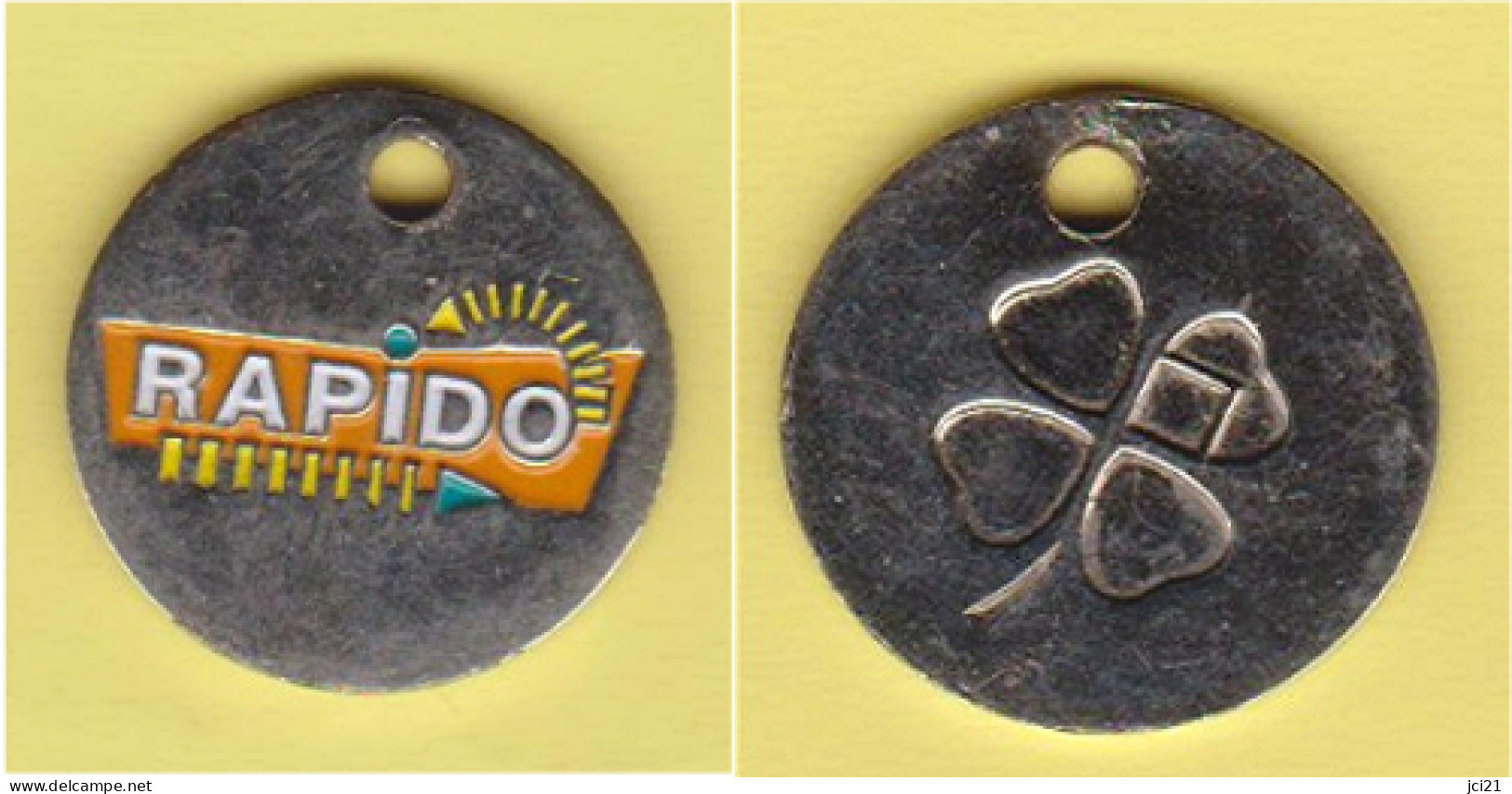 Jeton De Caddie " RAPIDO - Française Des Jeux " (scann Recto-verso) [F]_je002 - Trolley Token/Shopping Trolley Chip