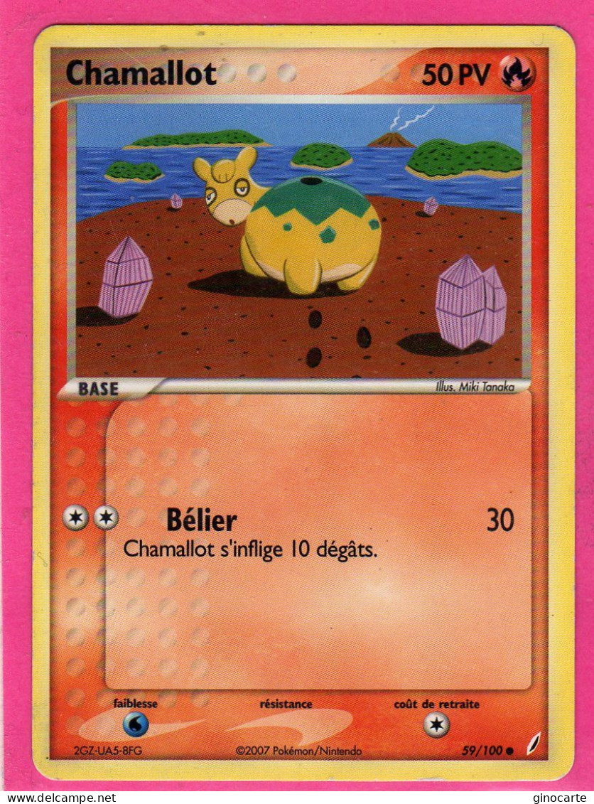 Carte Pokemon 2007 Ex Gardien De Cristal 59/100 Chamallot 50pv Bon Etat - Ex