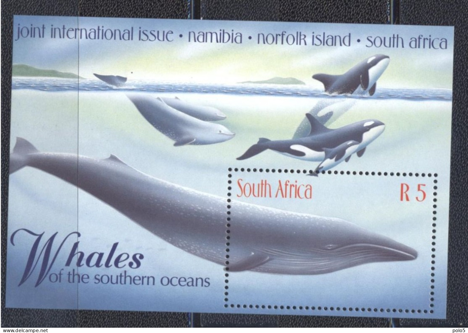 RSA 1998- Blue Whale Joint Issue S/S - Unused Stamps