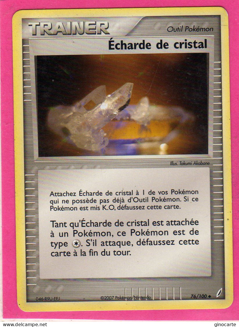 Carte Pokemon 2007 Ex Gardien De Cristal 76/100 Echarde De Cristal Bon Etat - Ex