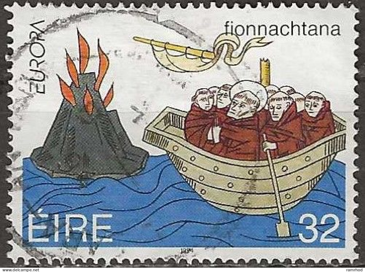 IRELAND 1994 Europa. St Brendan's Voyages - 32p St Brendan Visiting Iceland FU - Gebraucht