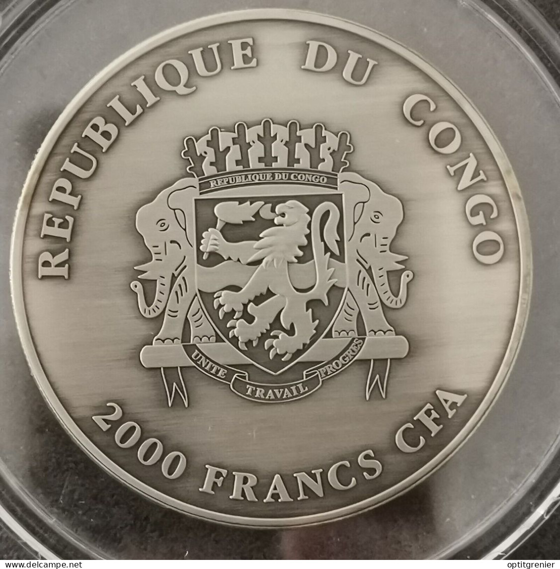 2000 FRANCS CFA ARGENT 2016 CONGO ALLIGATOR DE CHINE 999 Ex. / 2OZ 999 SILVER - Congo (République Démocratique 1998)