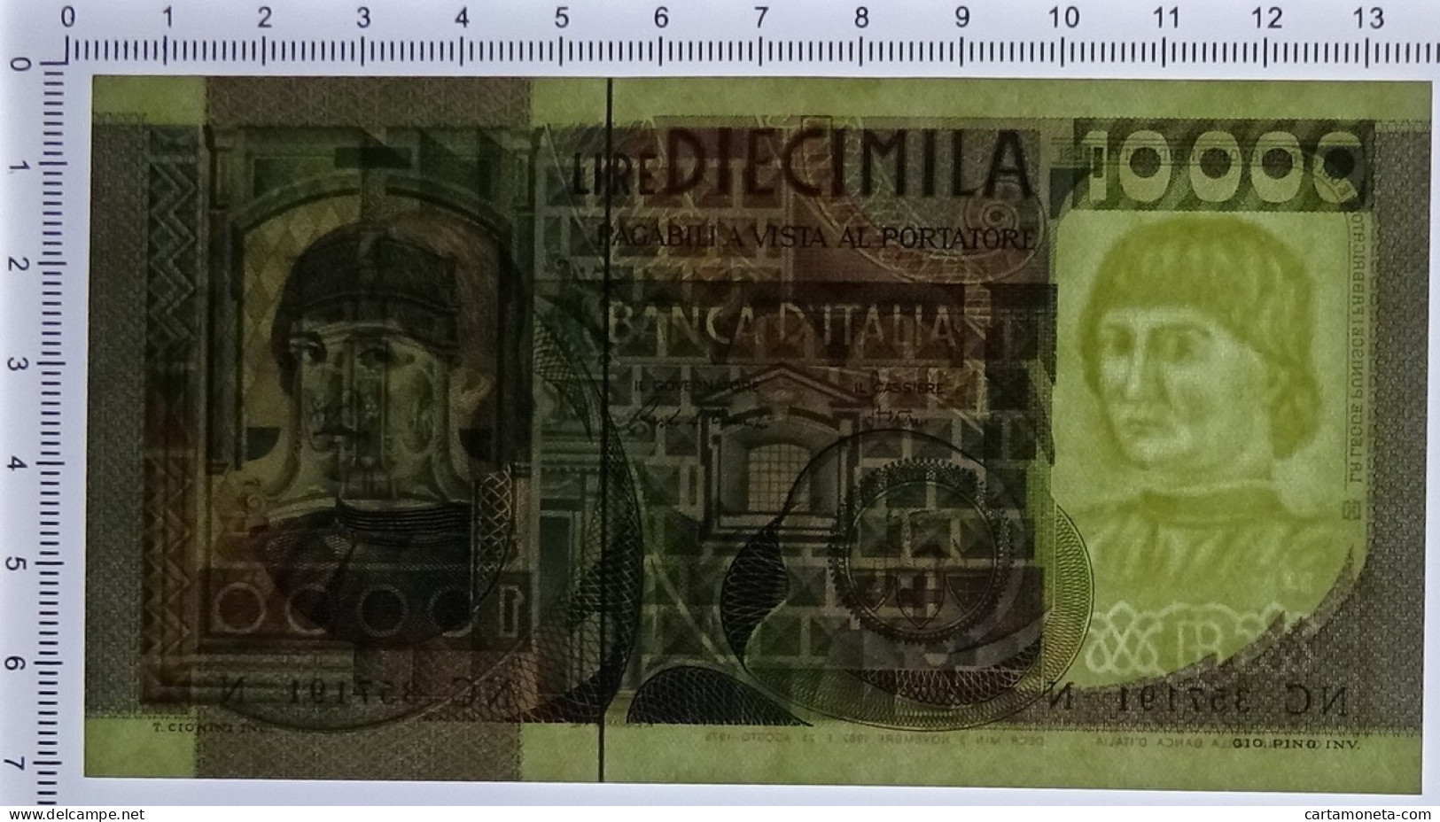 10000 LIRE RITRATTO D'UOMO A MEZZOBUSTO ANDREA DEL CASTAGNO 03/11/1982 SUP+ - Other & Unclassified