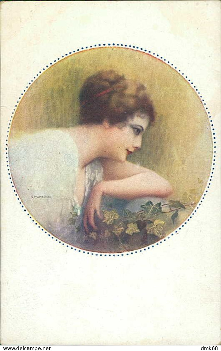 MONESTIER SIGNED 1910s POSTCARD - WOMAN & IVY - N.877 (5426) - Feiertag, Karl