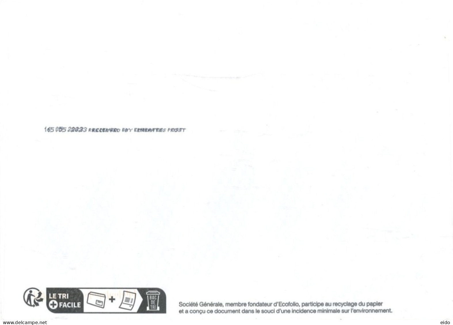 FRANCE - 2023, P0STAL FRANKING MACHINE COVER TO DUBAI. - Covers & Documents