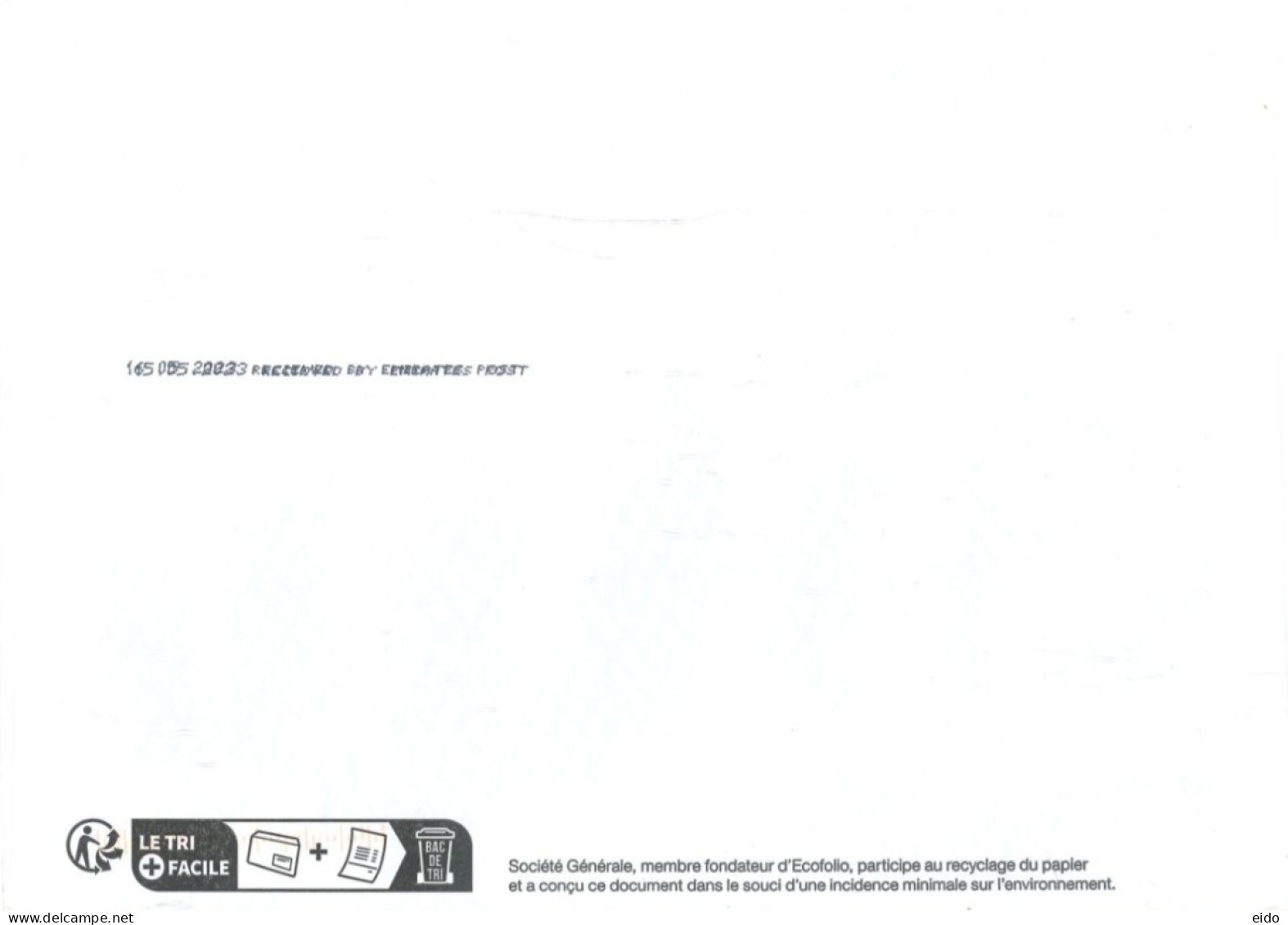 FRANCE - 2023, P0STAL FRANKING MACHINE COVER TO DUBAI. - Storia Postale