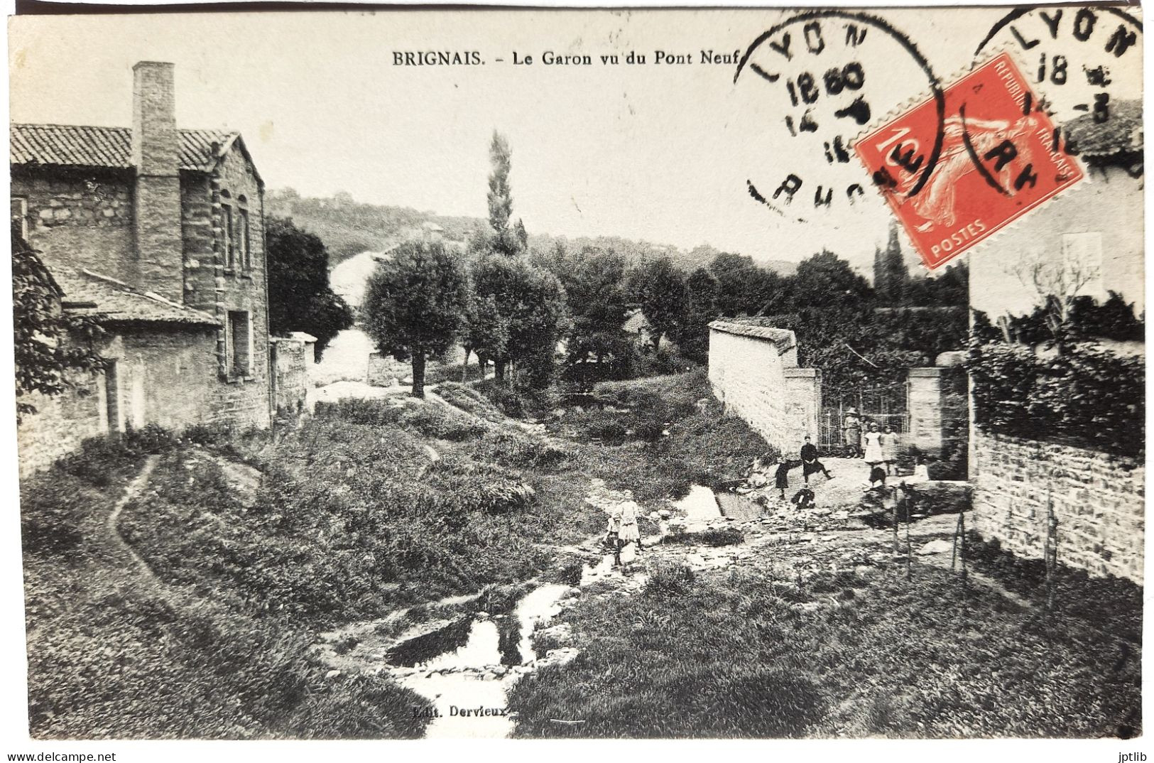 CPA Carte Postale / 69 Rhône, Brignais / Édit. Dervieux / Le Garon Vu Du Pont Neuf. - Brignais