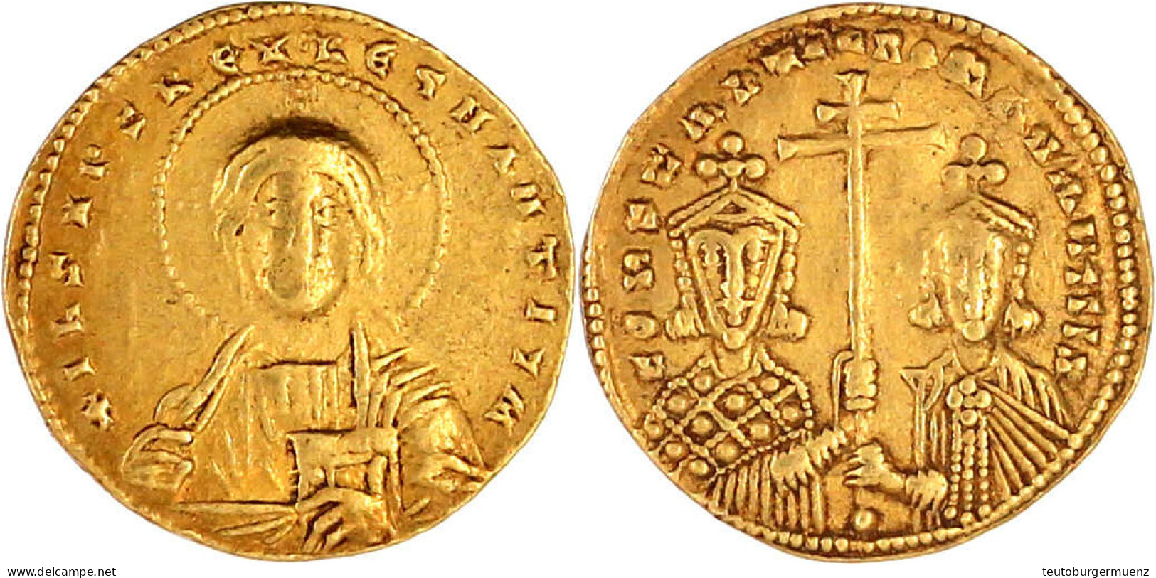 Solidus 945/959. Beider Hüftbilder V.v./Christusbüste. 4,42 G. Sehr Schön/vorzüglich Exemplar Via Numismatik 9. E-live-A - Byzantine
