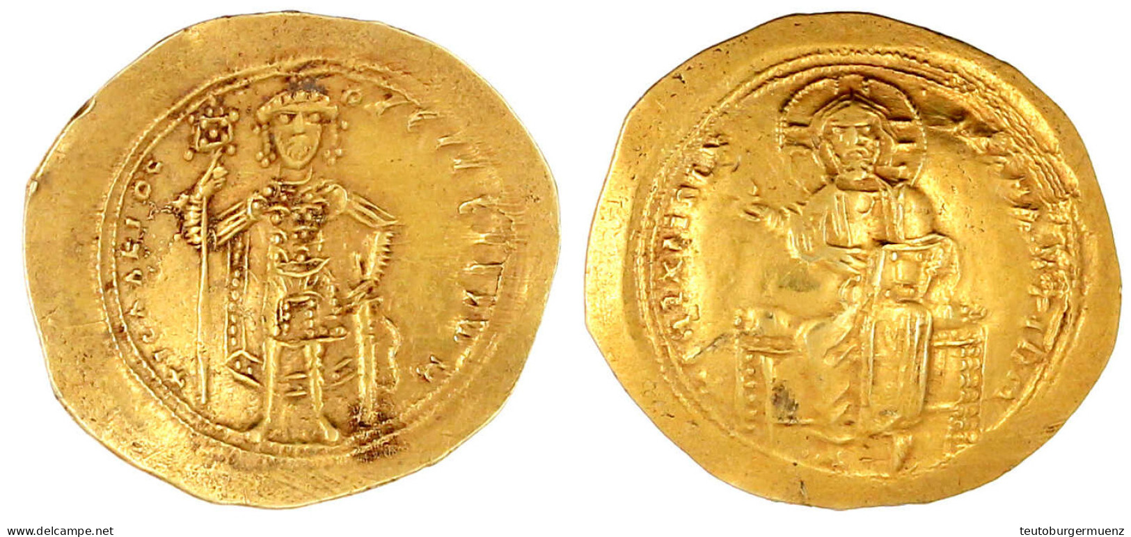 Histamenon Nomisma 1057/1059, Constantinopel. Kaiser Steht V.v./Christus Thront V.v. 4,31 G. Fast Vorzüglich, Selten Exe - Byzantinische Münzen