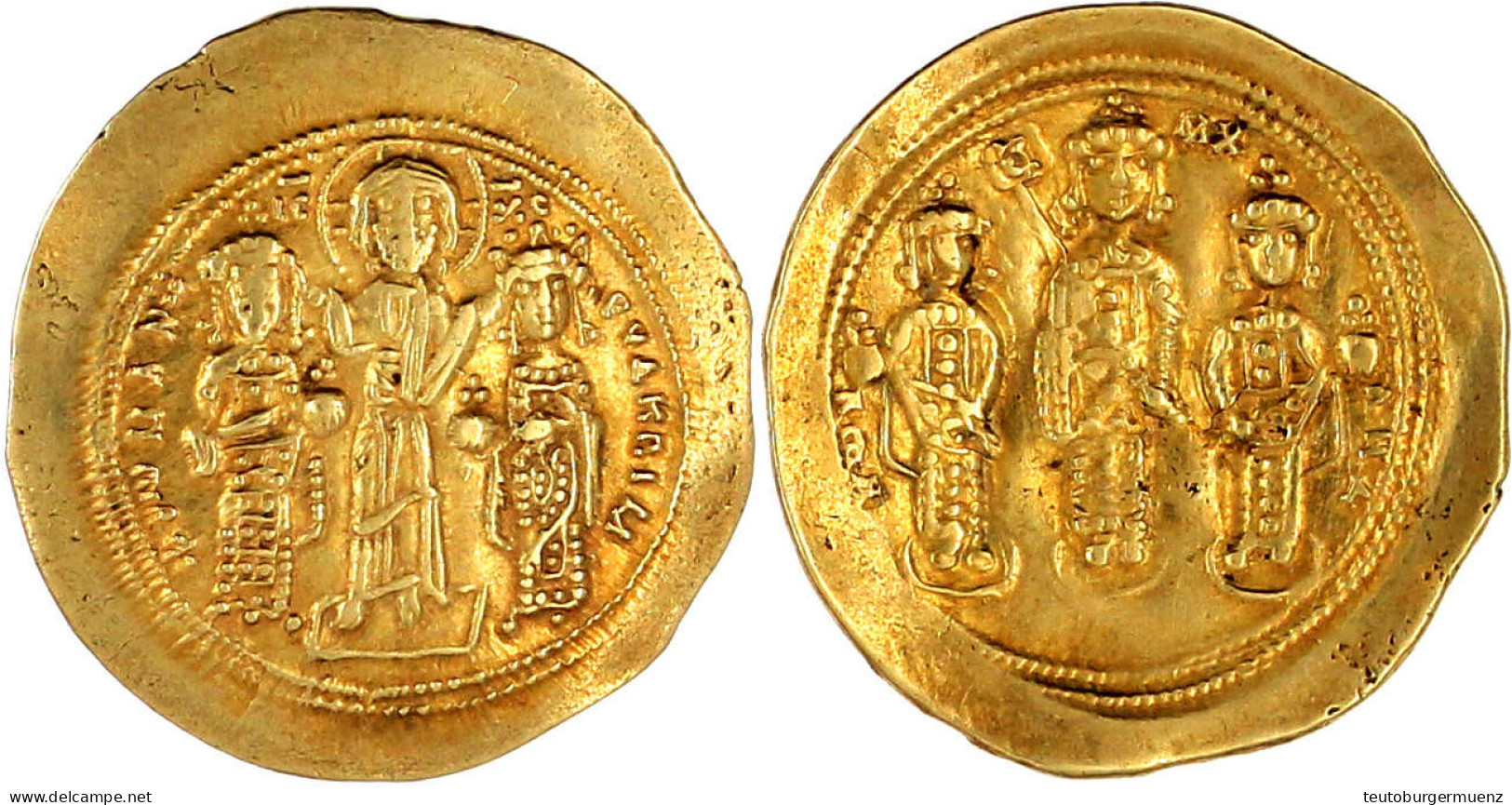 Histamenon Nomisma 1068/1071 Christus Krönt Romanus Und Eudocia/seine Söhne Michael, Constantius Und Andronicus. 4,39 G. - Byzantinische Münzen