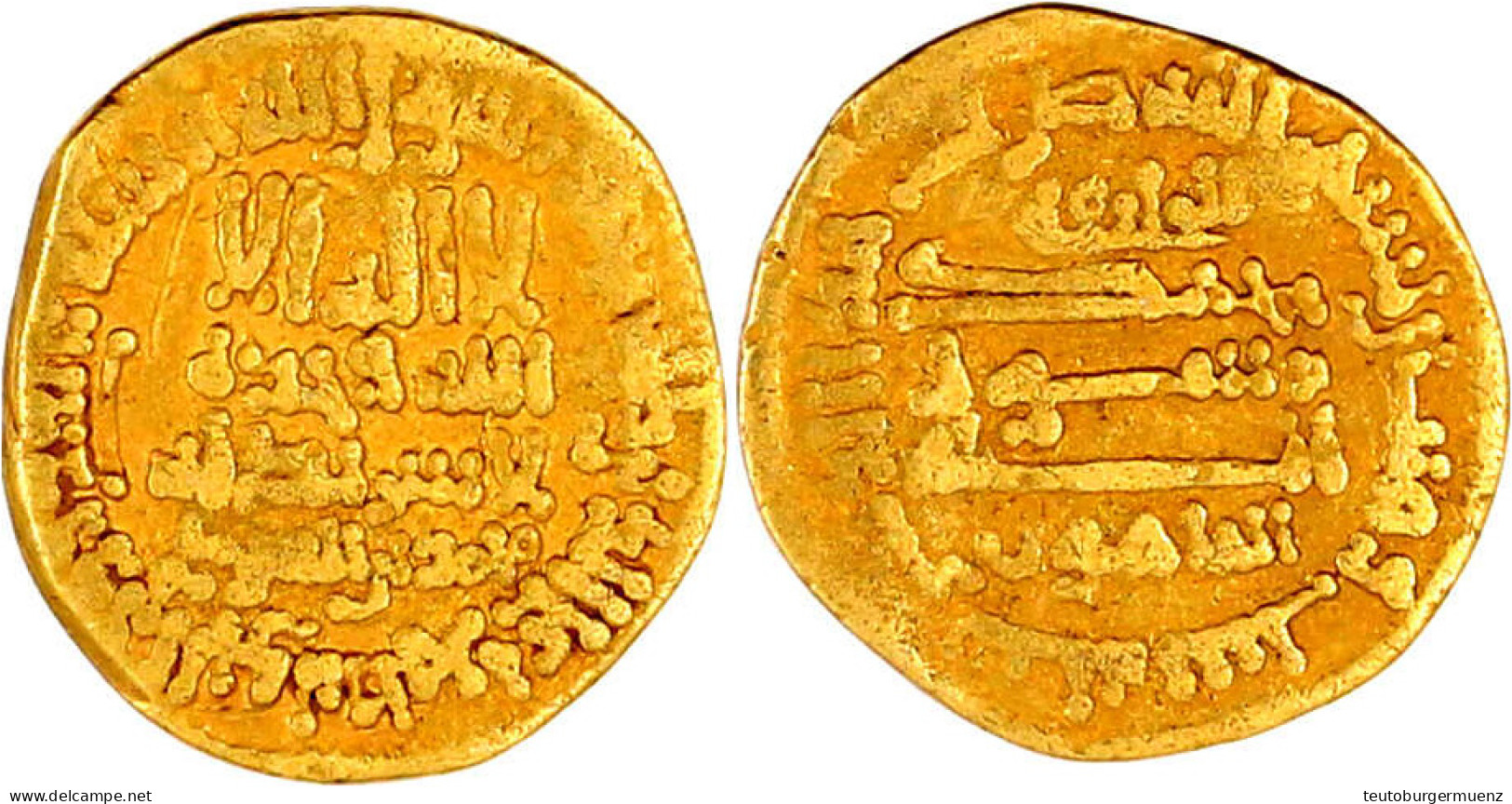 Dinar AH 206 = 821/822. Mit "Lil Khalifa Al Mamun" Und "Muhammad Bin Al-Sari" Unter Der Anrufungsformel, Mzst. Misr. 3,8 - Orientalische Münzen