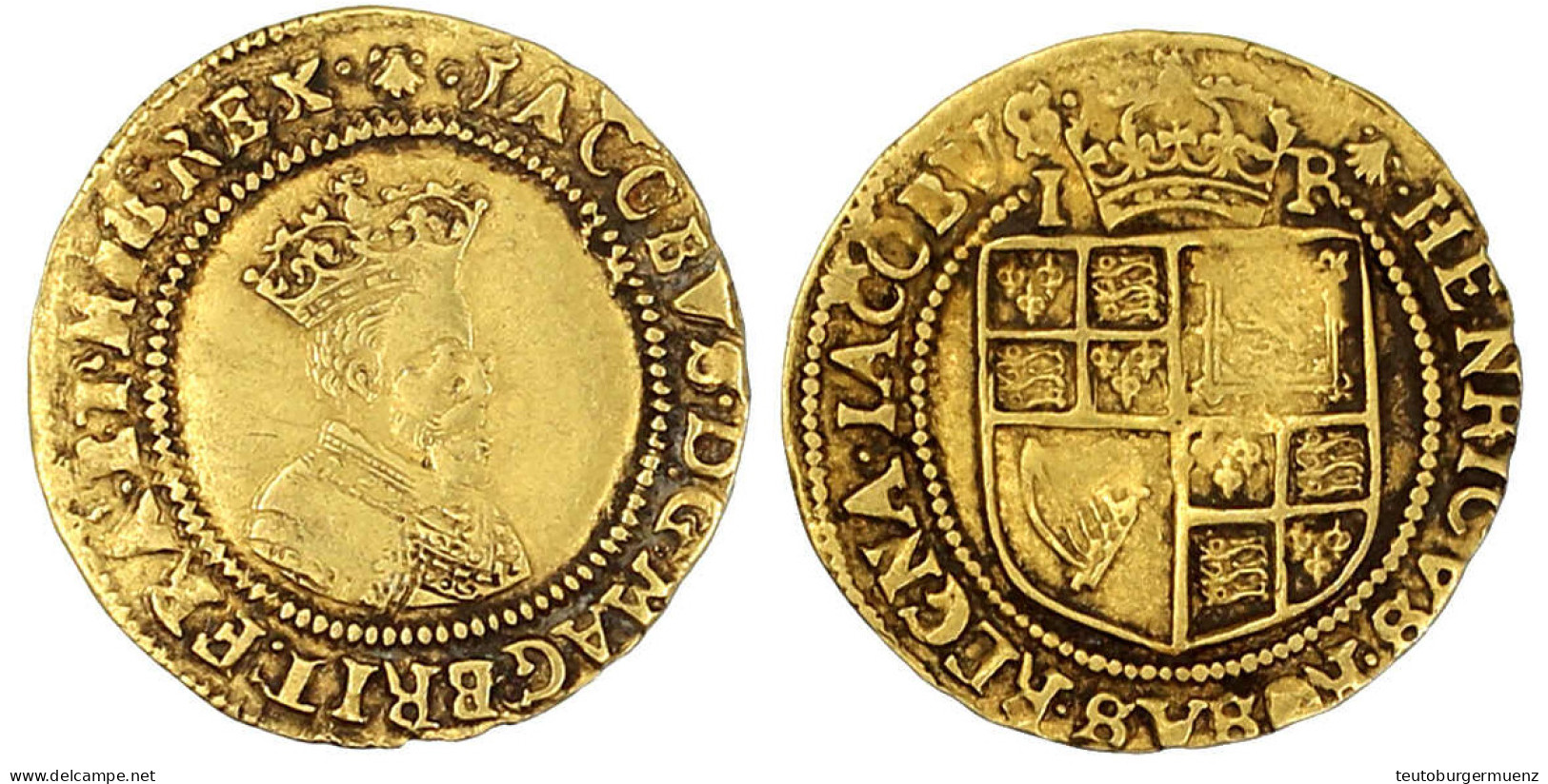 Britain Crown O.J.(1606/1607), Mzz. Muschel, London. 2,50 G. Sehr Schön, Min. Gewellt, Kl. Kratzer. Seaby 2624. - Altri & Non Classificati