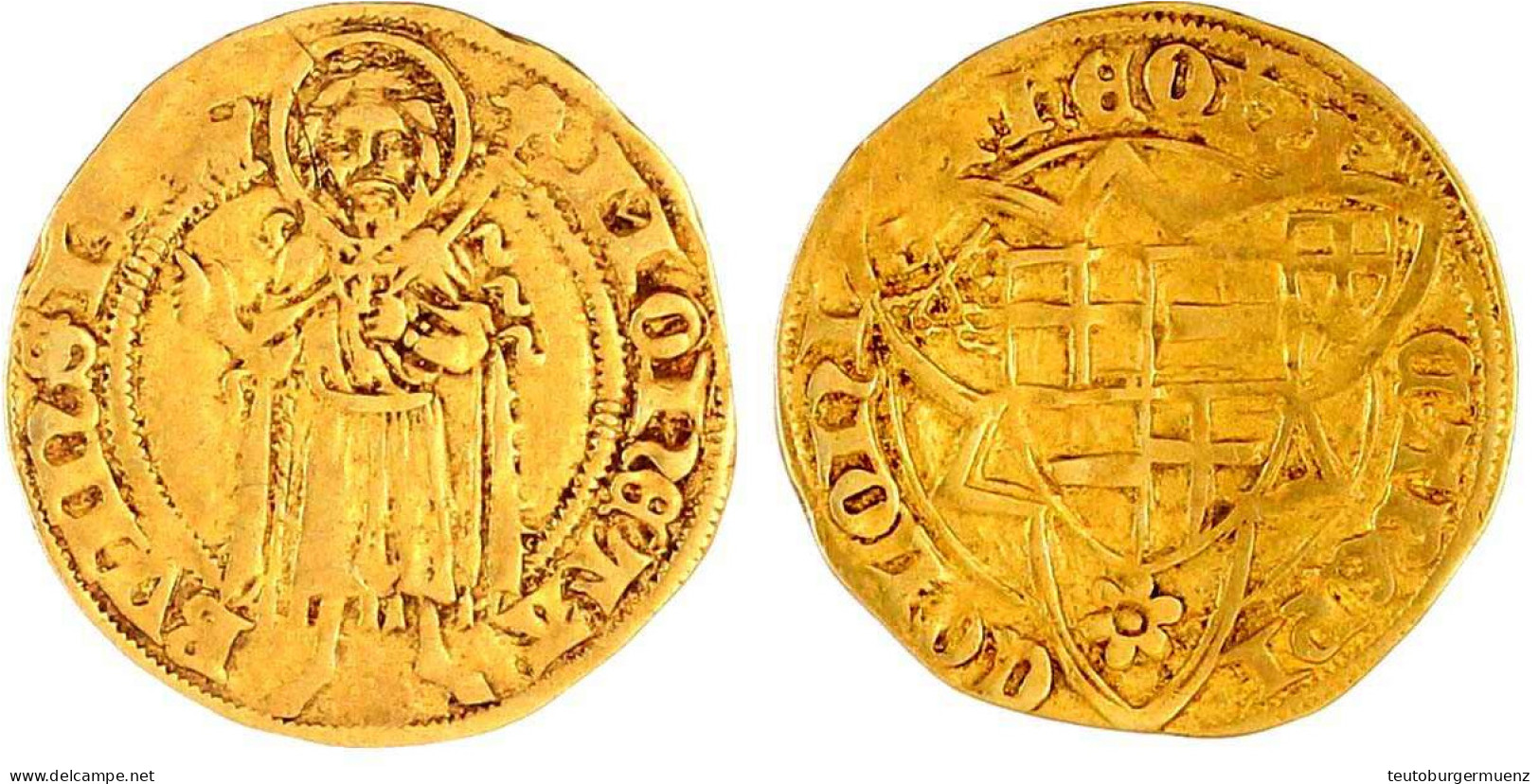 Goldgulden O.J. (um 1415), Bonn. 3,38 G. Sehr Schön, Prägeschwäche Am Rand. Noss 274. Felke 930. Friedberg 793. - Other & Unclassified