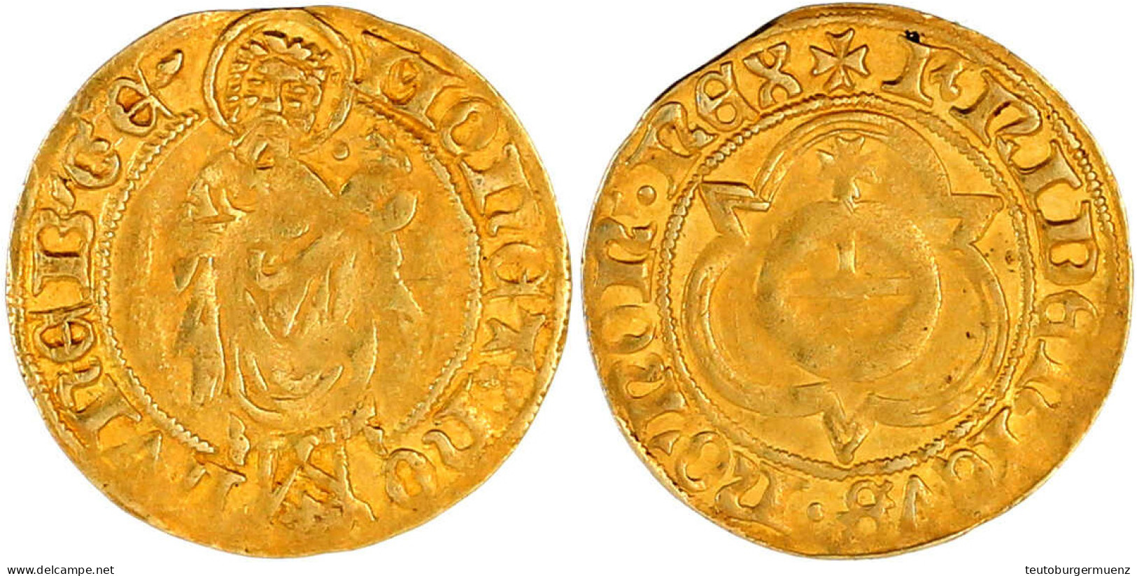 Goldgulden O.J.(1440/1452) Mit Königstitel Friedrich III. 3,40 G. Gutes Sehr Schön, Zainende. Mader 45. Friedberg 1512. - Andere & Zonder Classificatie