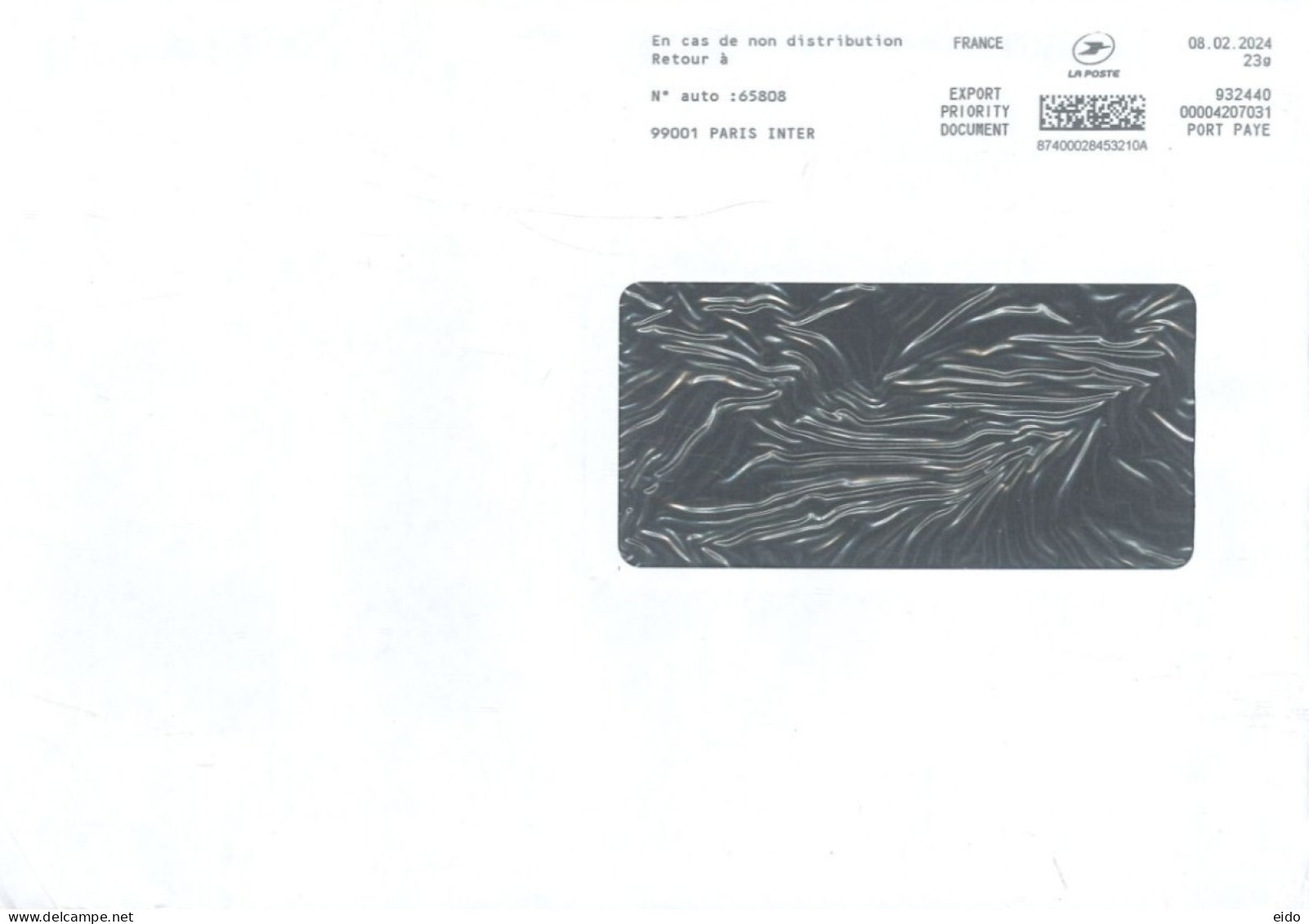 FRANCE - 2024, P0STAL FRANKING MACHINE COVER TO DUBAI. - Briefe U. Dokumente