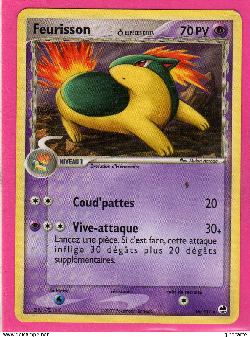 Carte Pokemon 2007 Ex Ile Des Dragons 36/101 Feurisson 70pv Occasion - Ex