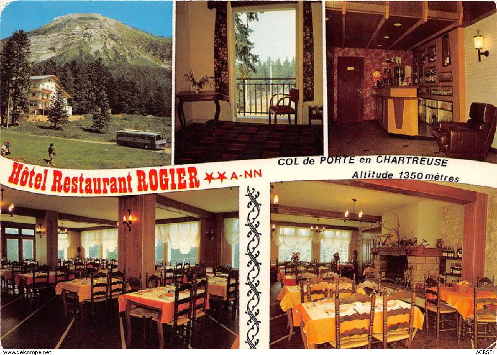 Col De Porte En Chartreuse LA TRONCHE Hotel Restaurant Rogier Logis De France (SCAN RECTO VERSO)MA002 - La Tronche