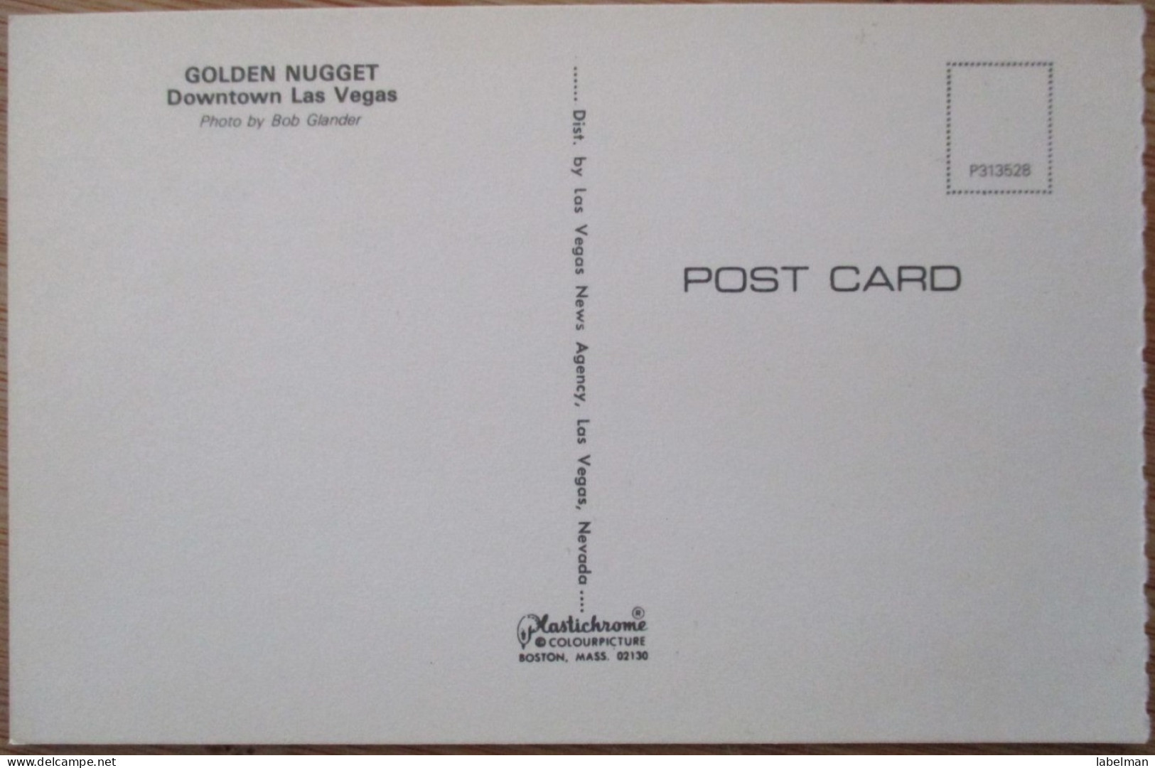 USA US NEVADA SINCITY LAS VEGAS GOLDEN NUGGET CASINO HOTEL POSTCARD CARTE POSTALE POSTKARTE CARTOLINA ANSICHTSKARTE - Las Vegas