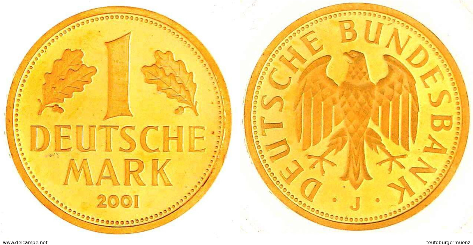 2001 J. 12 G. Feingold. In Beschädigter Originalkapsel. Stempelglanz. Jaeger 481. - Deutschland