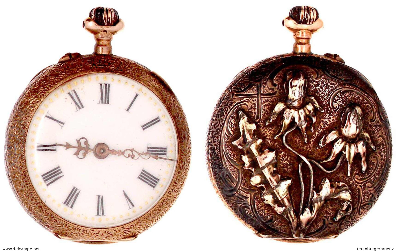 Schweizer Damentaschenuhr Gelbgold 585/1000, Um 1895/1934. Hersteller Girard-Perregaux &amp; Cie. SA, La Chaux-de-Fonds. - Sonstige & Ohne Zuordnung