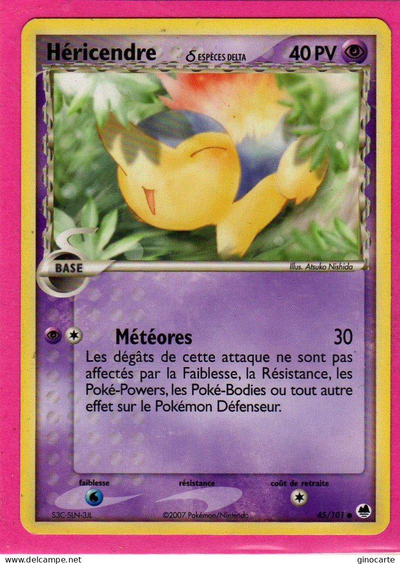 Carte Pokemon 2007 Ex Ile Des Dragons 45/101 Hericendre 40pv Neuve - Ex