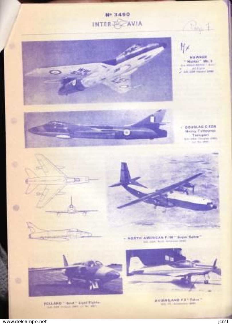 Note D'information De Mai/juin 1956 - Transport Aérien (avion, Hélicoptère)_Di038-037-036-035-034 - Aviación