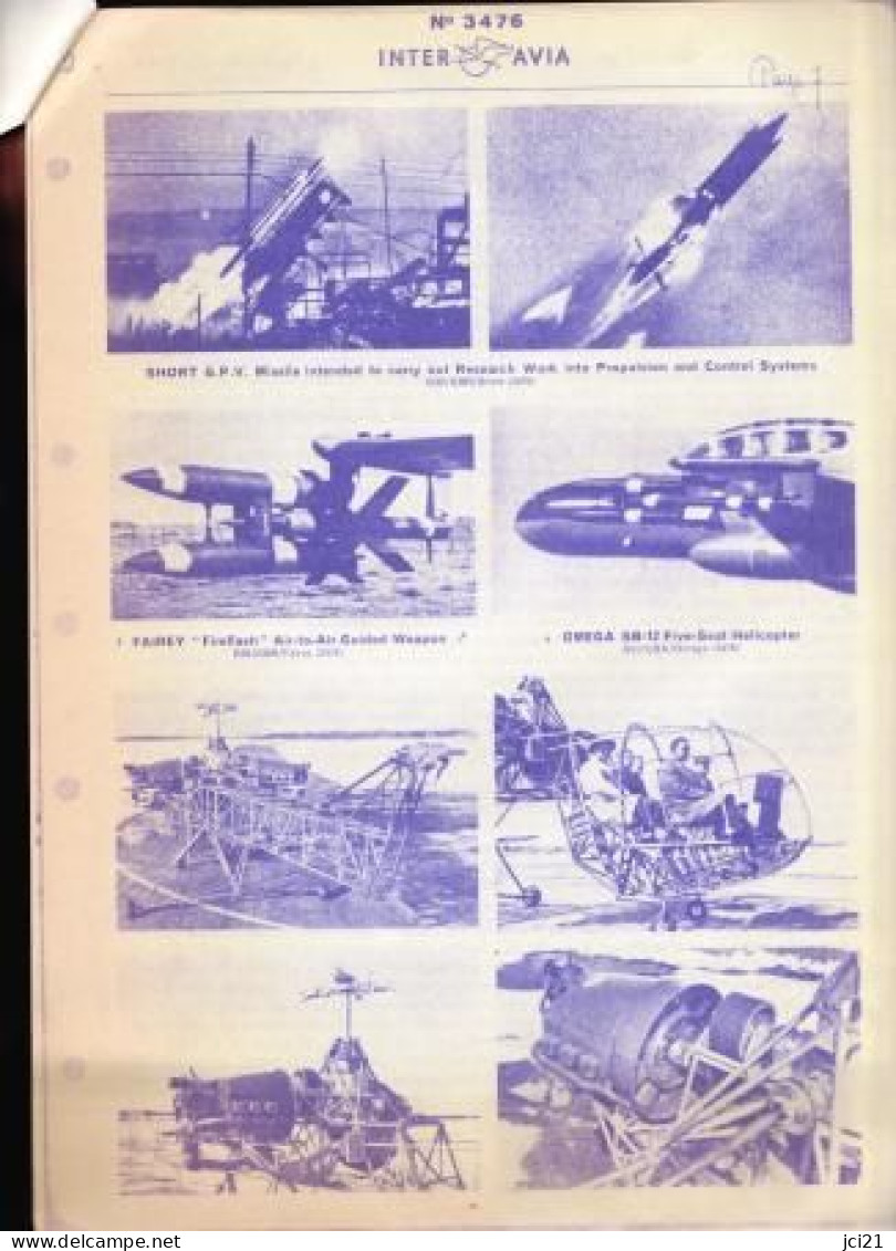 Note D'information De Mai/juin 1956 - Transport Aérien (avion, Hélicoptère)_Di038-037-036-035-034 - Luchtvaart