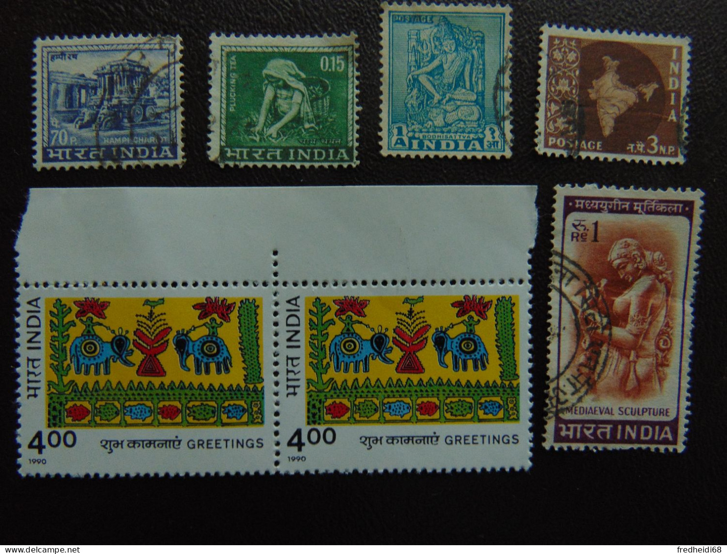 Magnifique Lot De 5 Timbres Oblitérés Toutes Périodes + Une Paire De 1990 En Qualité ** - Collezioni & Lotti