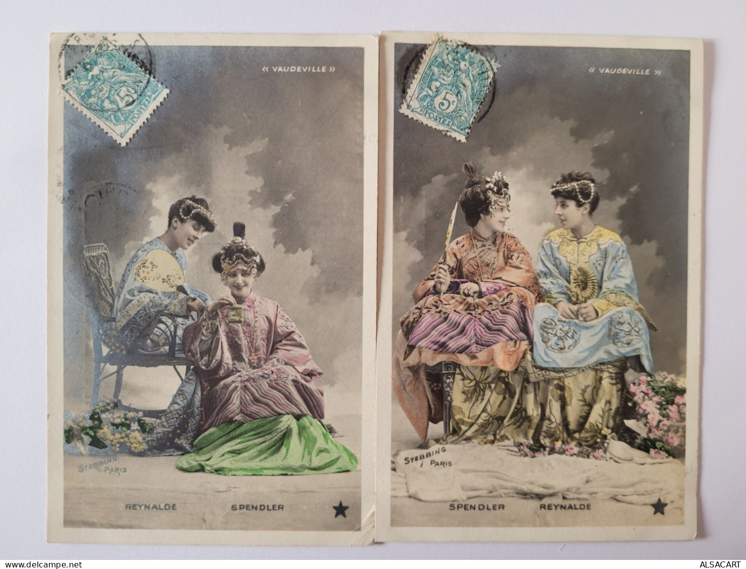 2 Cartes Vaudeville ,  Reynalde Spendler  , Stebbing Paris - Vrouwen