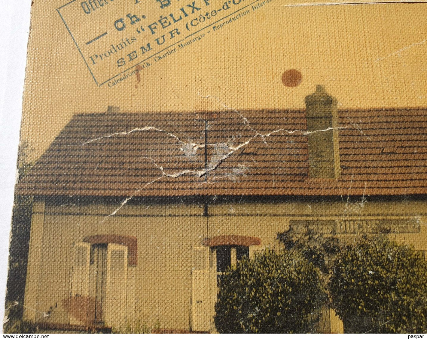 Grand Calendrier Circa 1900 Carton Très épais 39x26cm Felix Potin Bron Semur Chartier Montargis - Grossformat : ...-1900